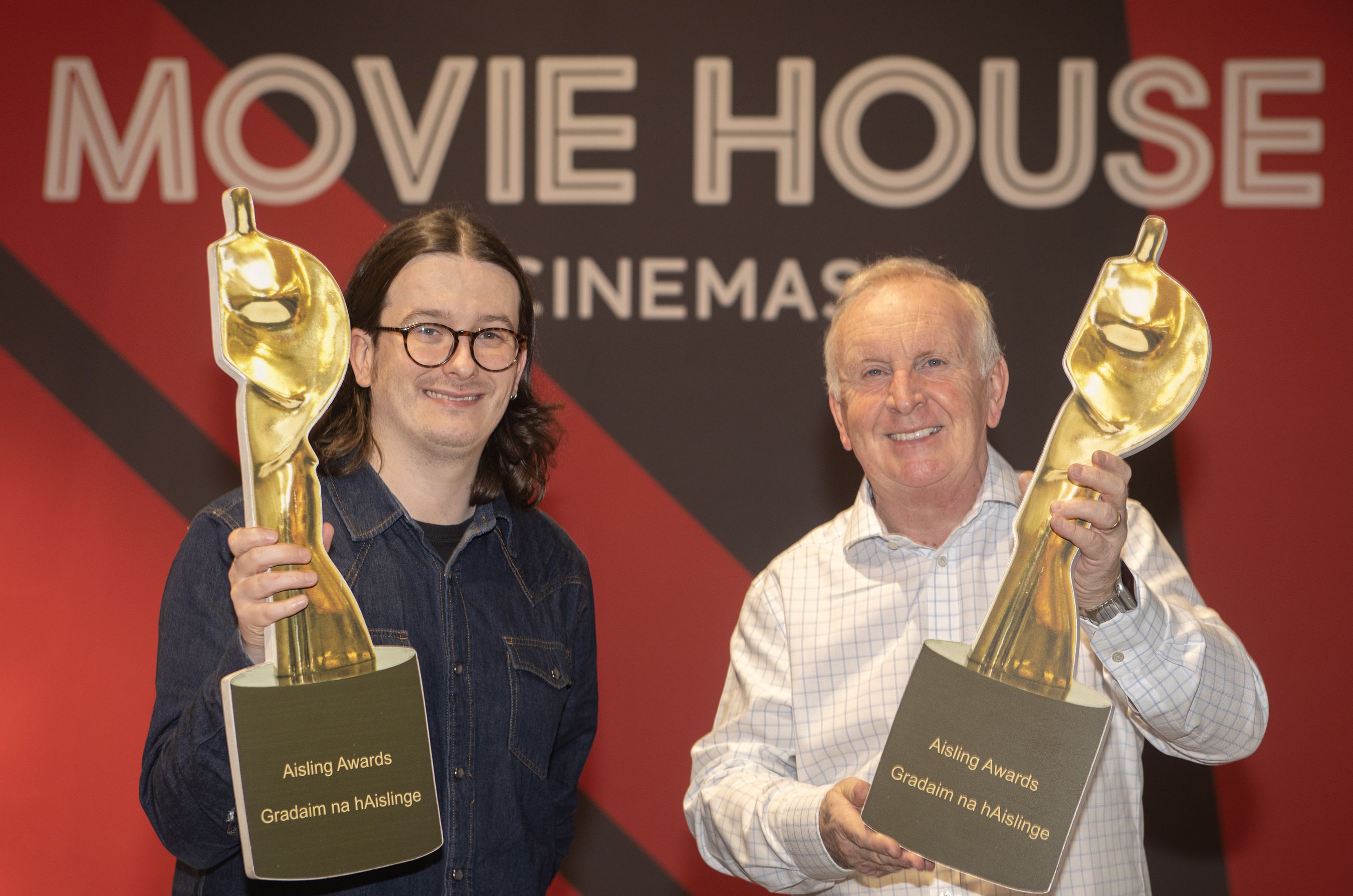 AISLING AWARDS: Journalist Joe McCann with Movie House founder and Managing Director Michael McAdam