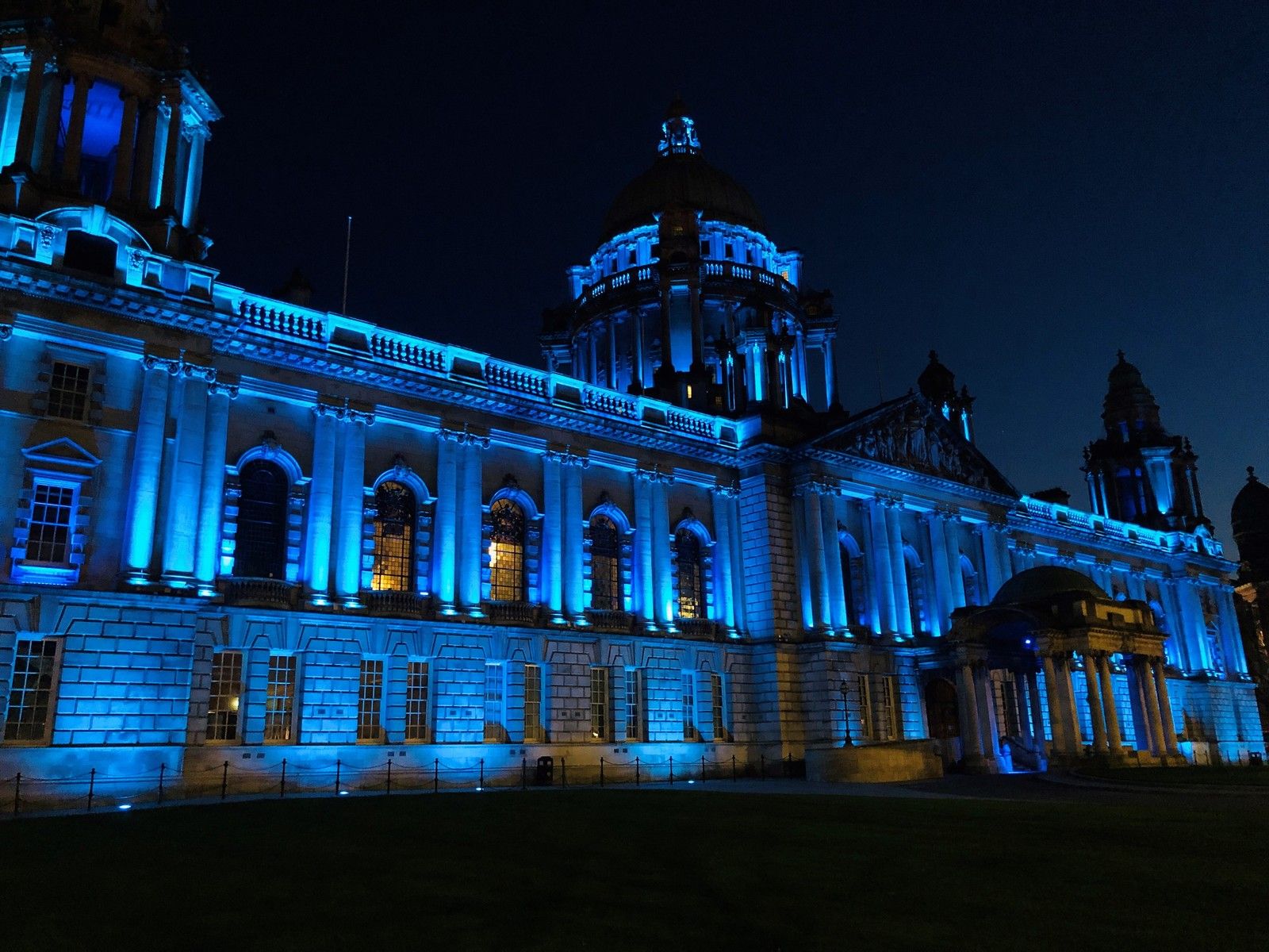 BLUE: City Hall lights up blue for 25 years of drug and alcohol charity ASCERT