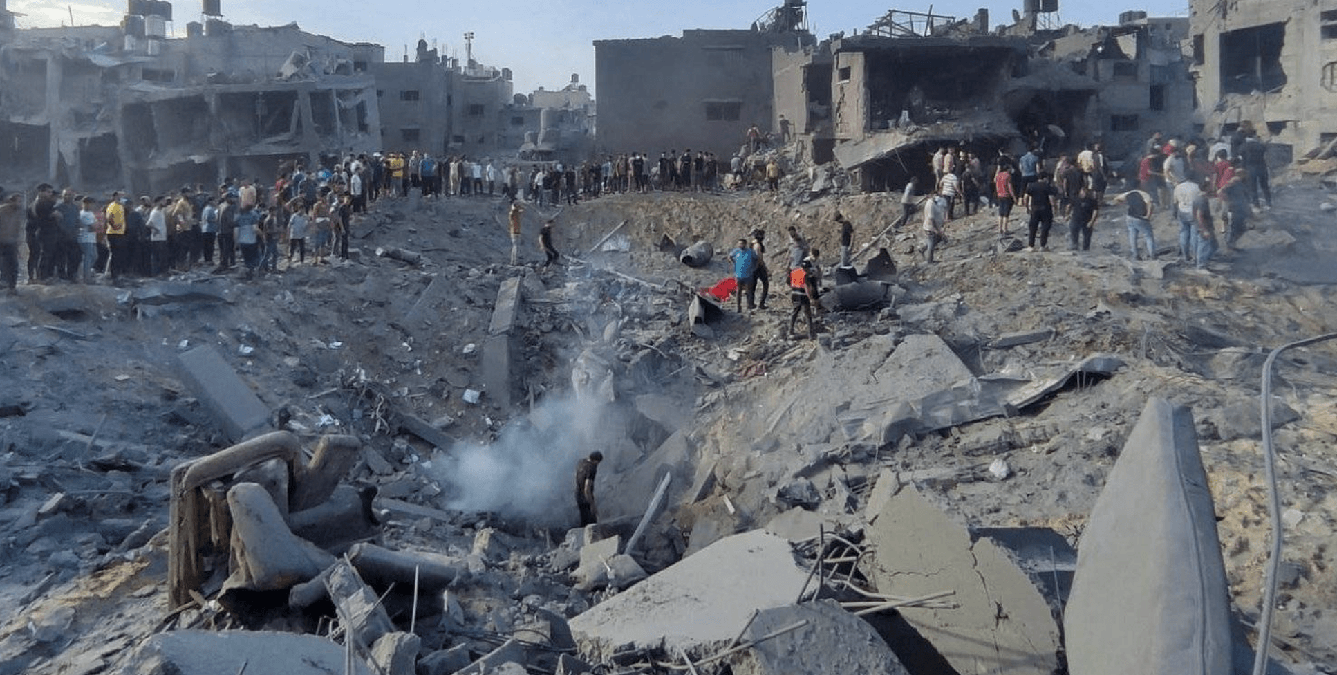 CARNAGE: Israel bombed the Jamalia refugee camp in Gaza on Tuesday as the killing of innocents continues