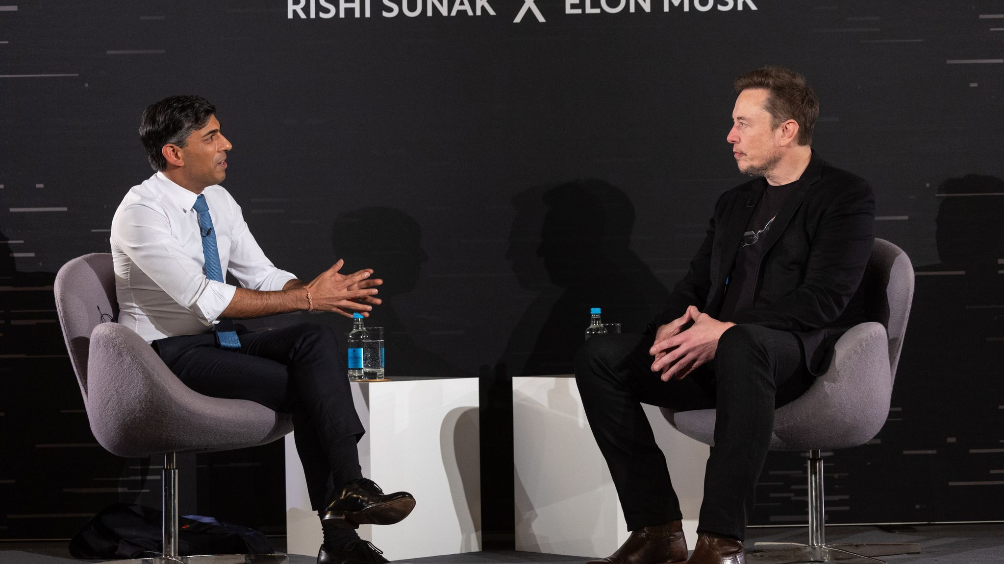 HEAD TO HEAD: Rishi Sunak interviewed Elon Musk at an AI conference designed to boost his flagging fortunes