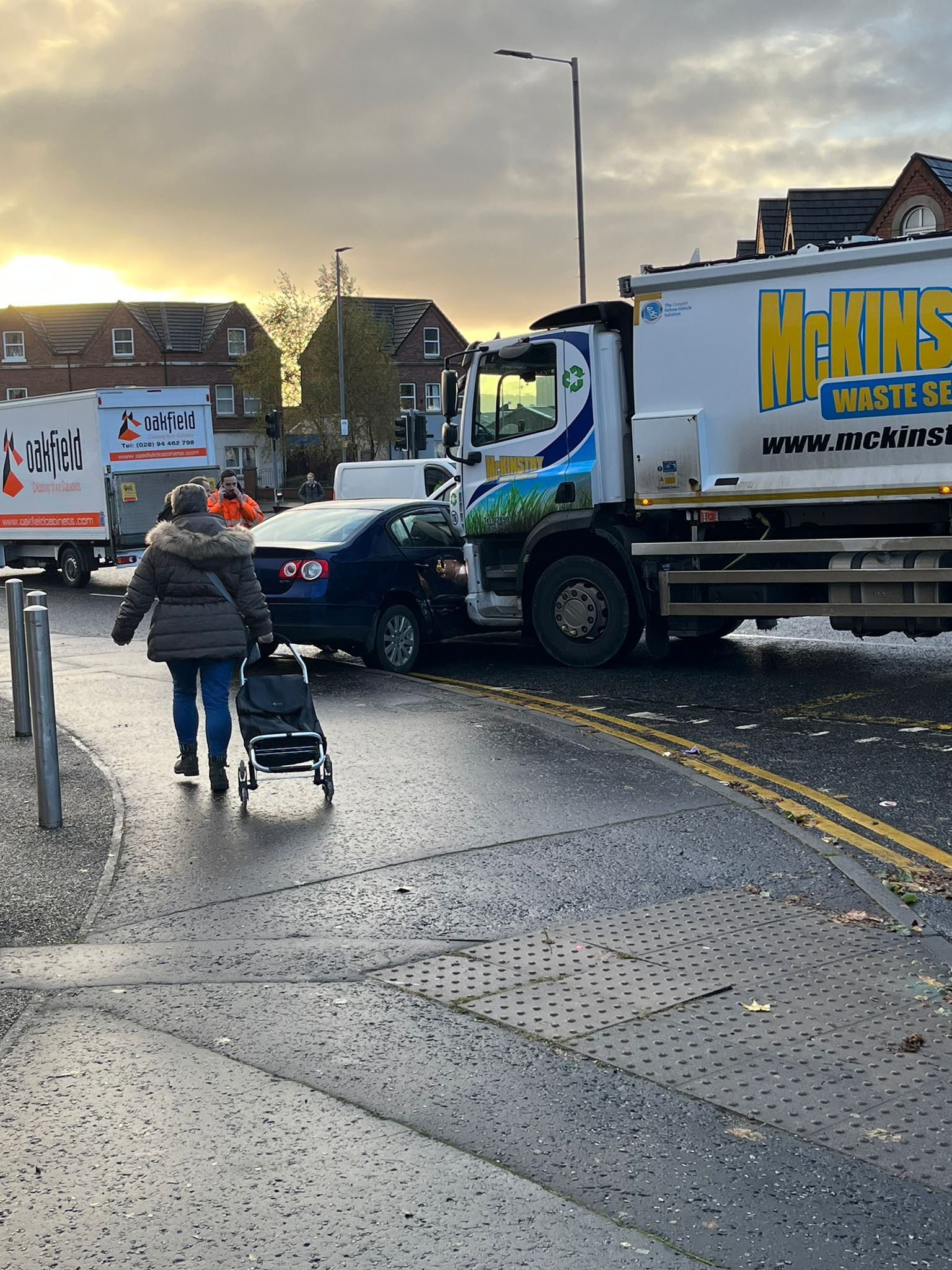 CRASH: The crash this morning at the bottom of the Oldpark Road/Crumlin Road