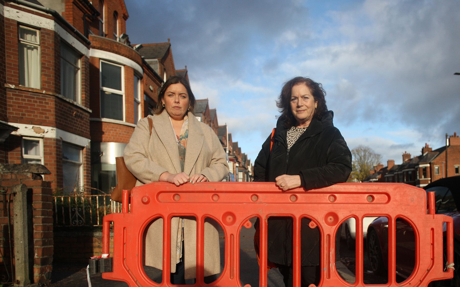 FLOODING ISSUES: Deirdre Hargey MLA and Councillor Geraldine McAteer on the Lisburn Road