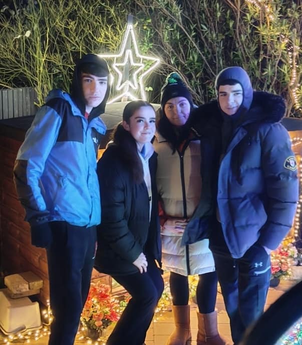 SPECIAL MOMENT: Caitriona Adams with children Aimee, Aodhan and Dylan at the Bawnmore Christmas Tree switch-on