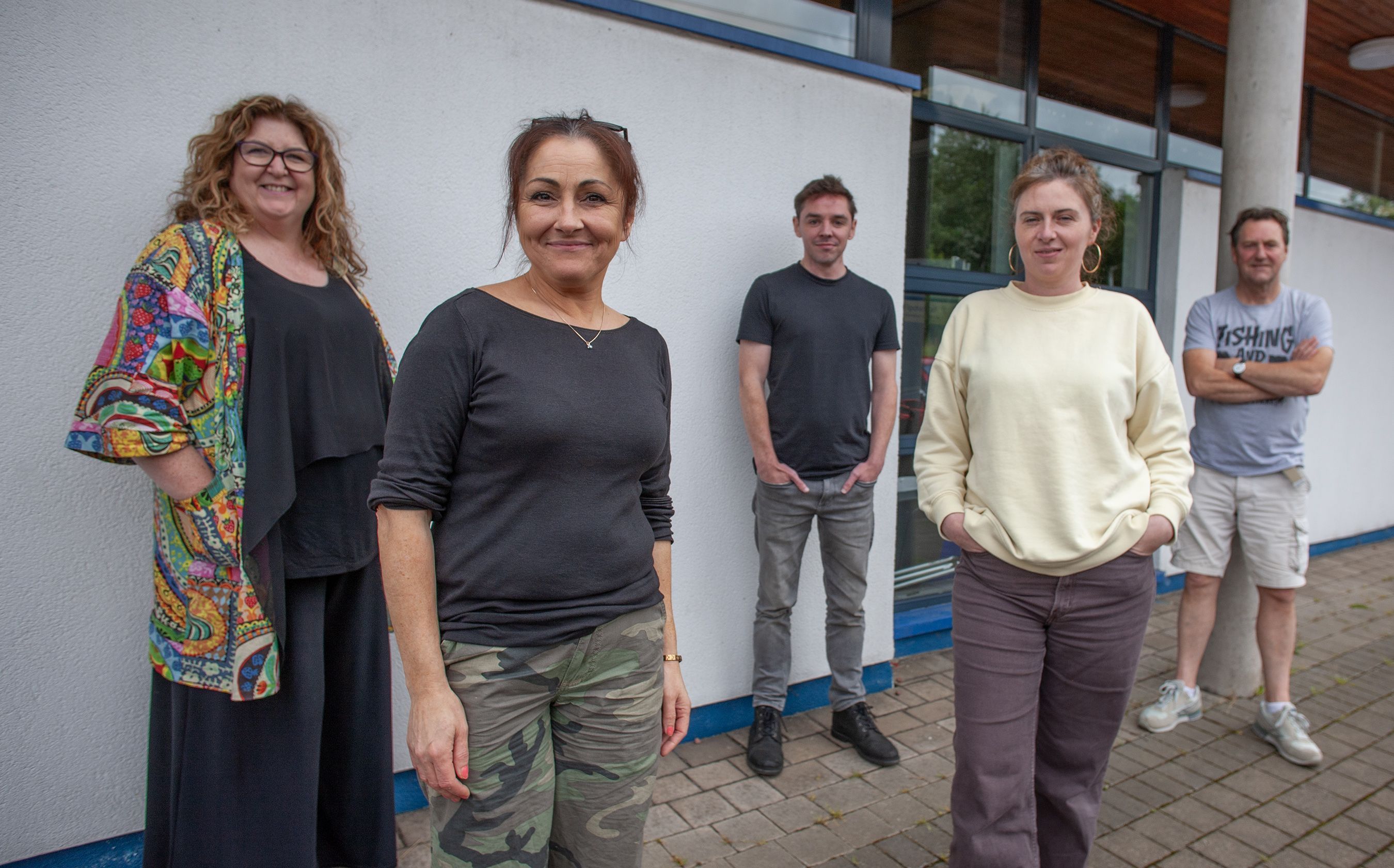 THEATRE: The cast of Project Children outside the Brassneck studio in West Belfast