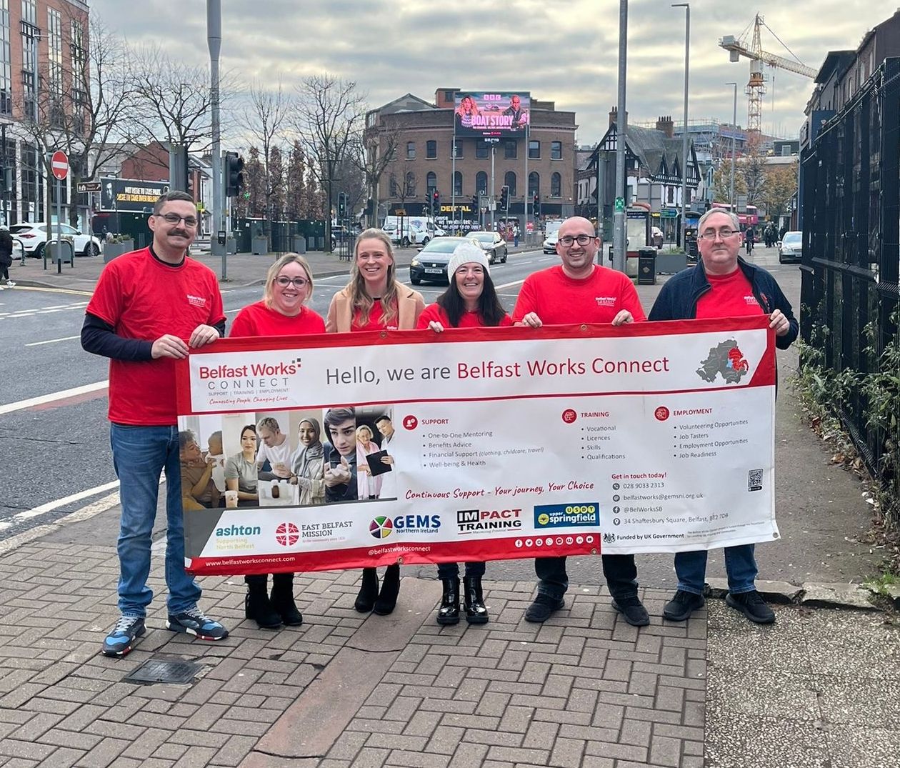 MOVING FORWARD: The Belfast Works Connect team at Bradbury Place