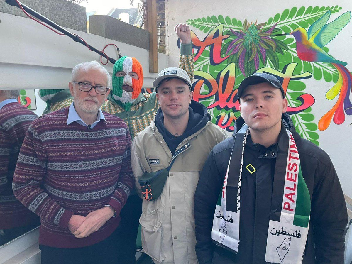 MEETING: Jeremy Corbyn urged people to attend Kneecap\'s upcoming gig at The Devenish in support of Palestine
