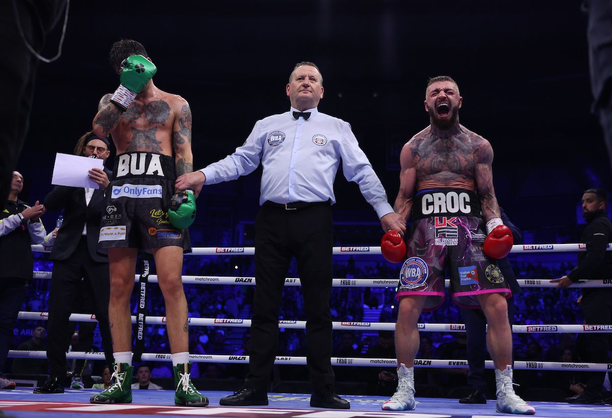 The emotions were contrasting as Lewis Crocker was declared the winner on Saturday night