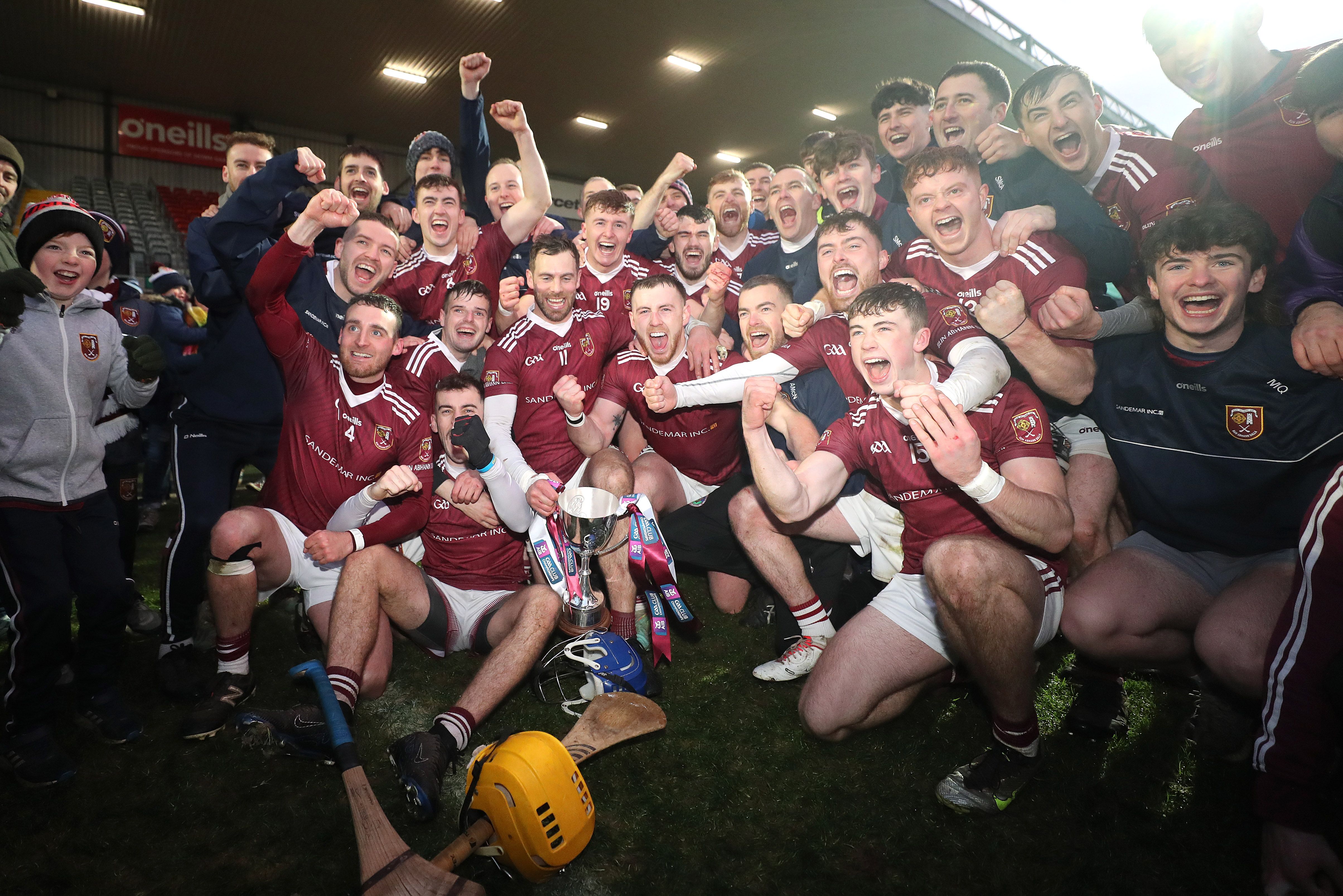 Cushendall celebrate with the Four Seasons Cup in Newry 