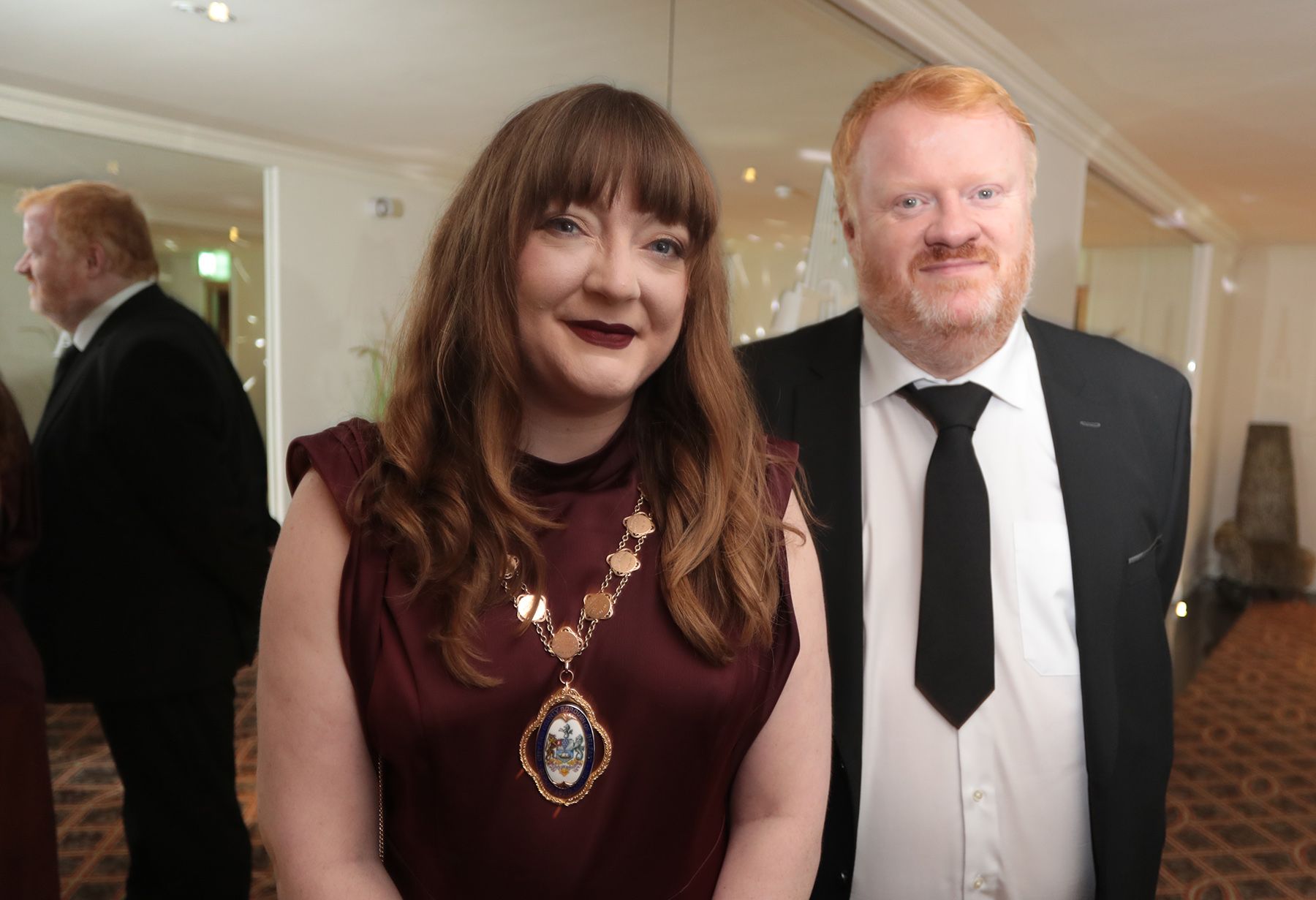 Deputy Lord Mayor Áine Groogan with Councillor Brian Smyth