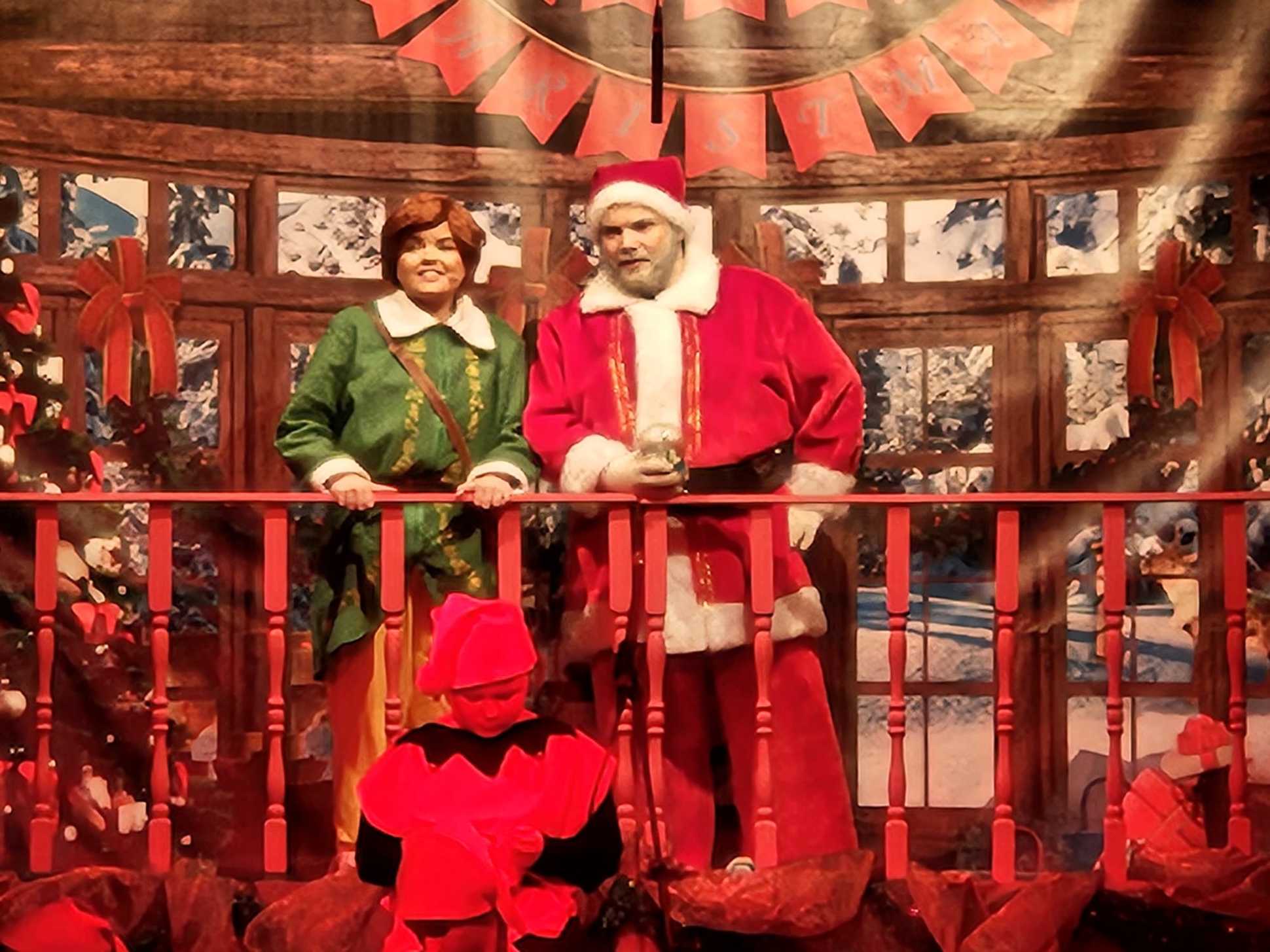 Christa O'Connor as Buddy and Oisin Brown as Santa Claus