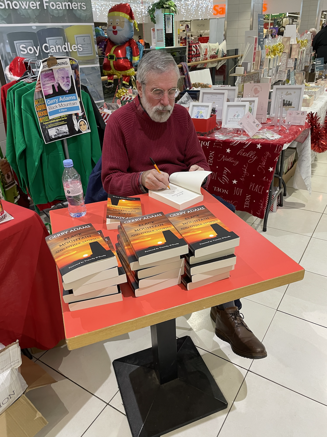MALL TOGETHER NOW: Gerry Adams met a lot of different people during his Christmas book signing at the Kennedy Centre