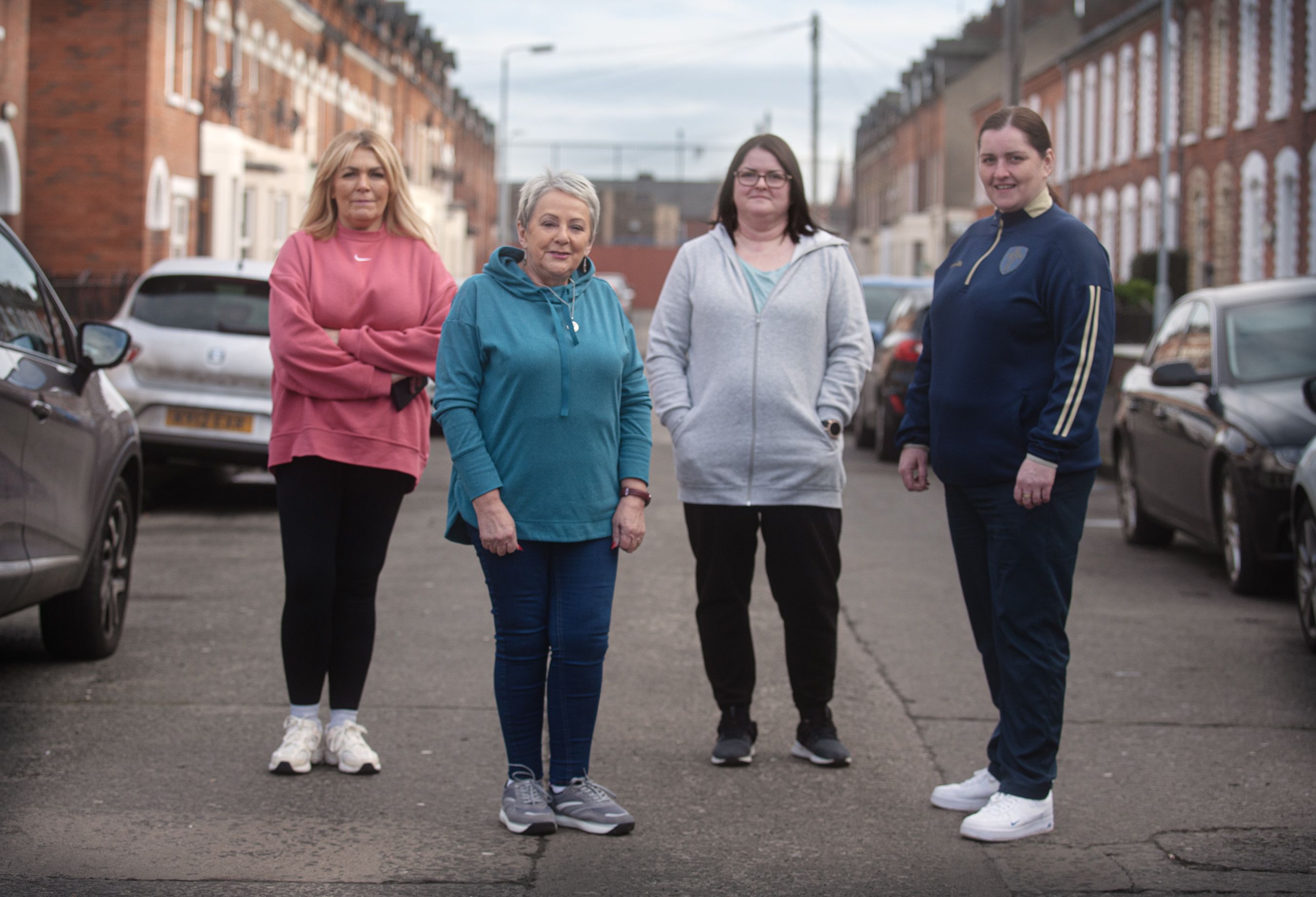 SPEAKING OUT: Short Strand residents Julie McGlade, Agnes McGinley, Lindsay and Louise Bennett 