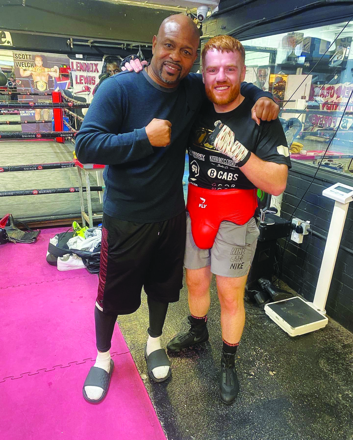 Owen O’Neill - pictured with the legendary Roy Jones Jr during sparring with Chris Eubank Jr - says he is ready to get his year off to a flying start on Saturday