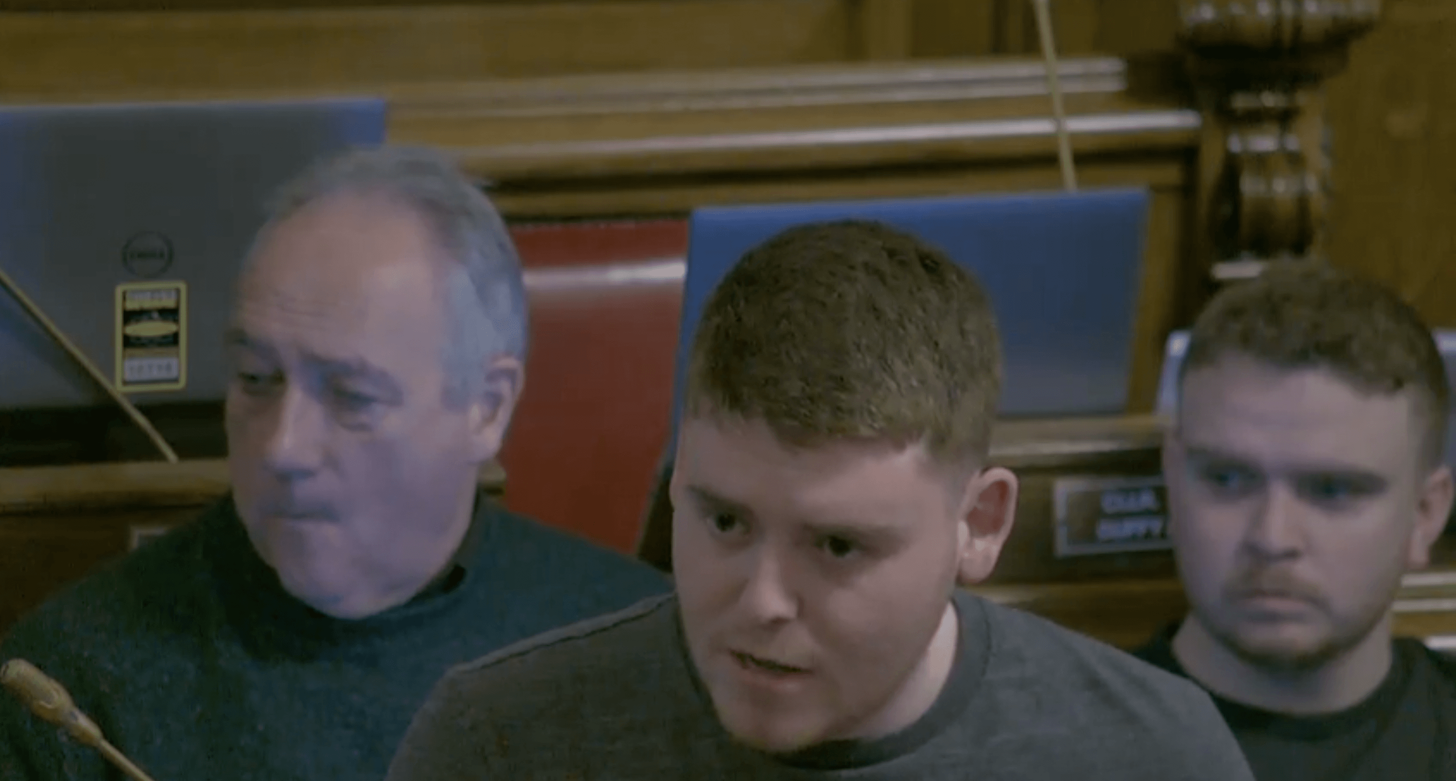 OBJECTION: Sinn Féin councillor Ronan McLaughlin speaking on Wednesday night