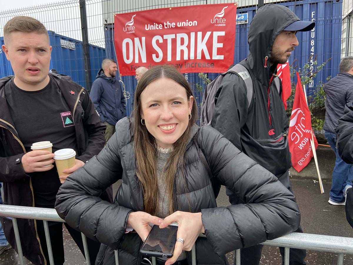 ON THE PICKET LINE: People Before Profit Cllr Fiona Ferguson