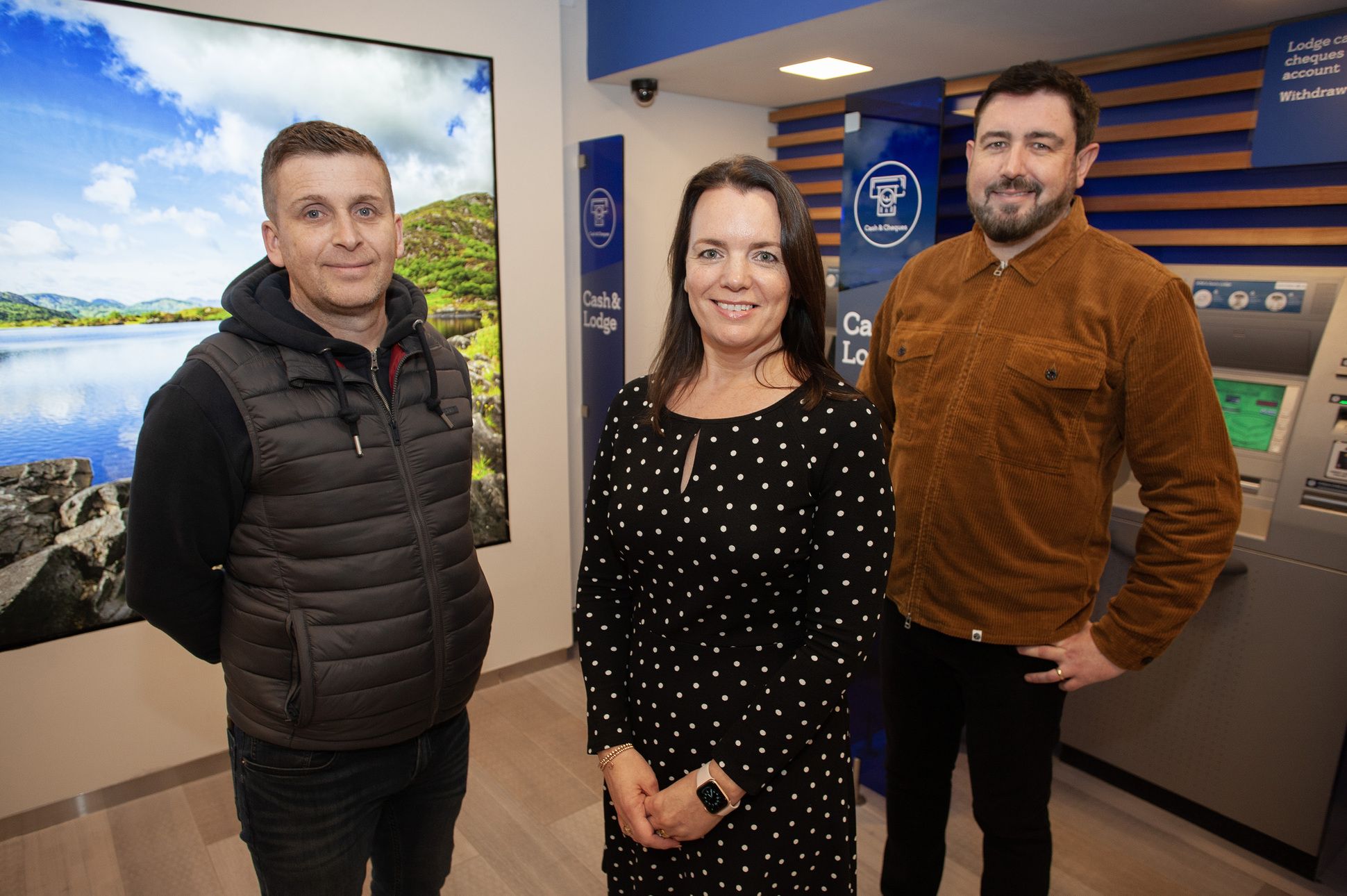 Gerard Mallon (West Wellbeing), Shirleen McCann (Bank of Ireland) and Paul Doherty (Foodstock)