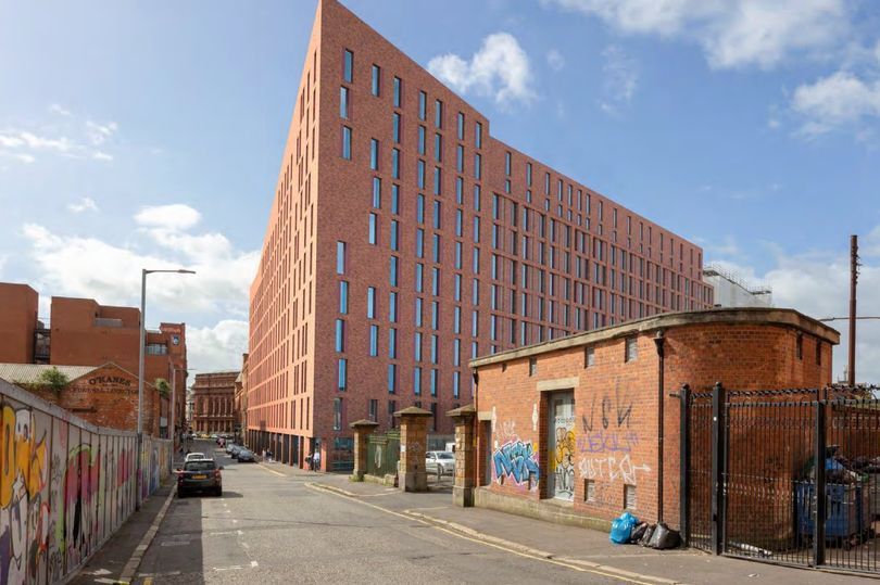 REJECTED: A CGI of the student accommodation seen from Little Donegall Street