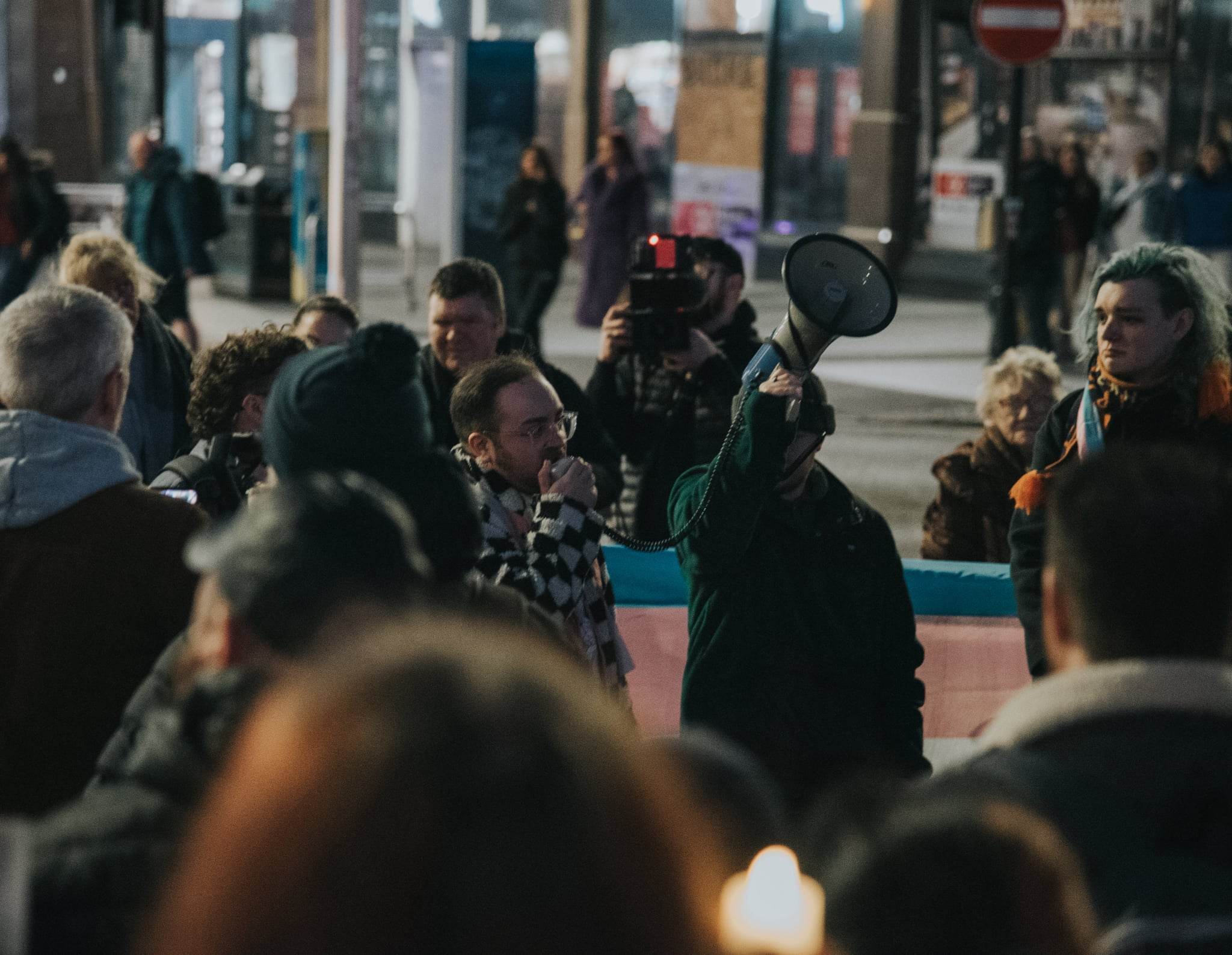 SOLIDARITY: Part of the crowd at the Brianna Ghey vigil on Wednesday evening