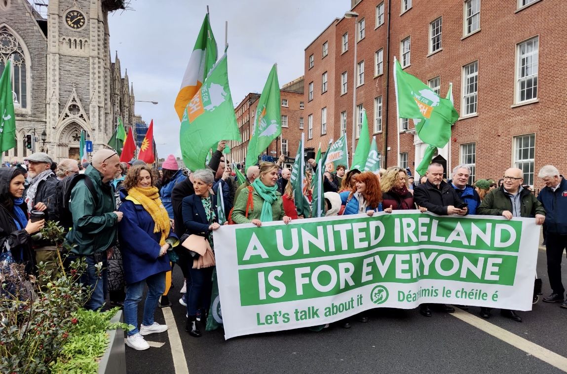 FIGHBACK: The anti-fascist march in Dublin at the weekend drew a large crowd