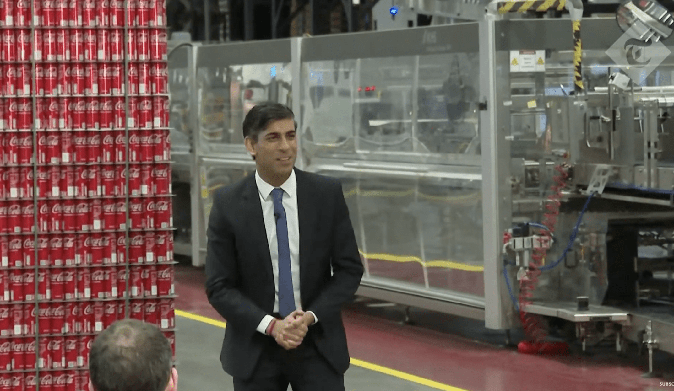 THE REAL THING: Rishi Sunak was at the Coca-Cola factory in Lisburn on Tuesday to talk up the Windsor Framework 