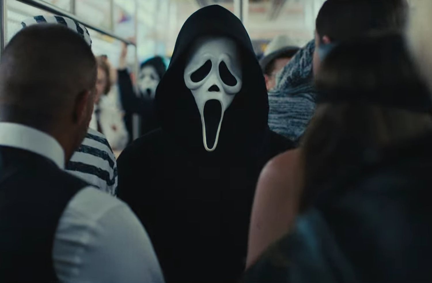 TUBE STRIKE: Old ghost face finds himself stalking victims on the New York subway in the latest episode of the horror franchise