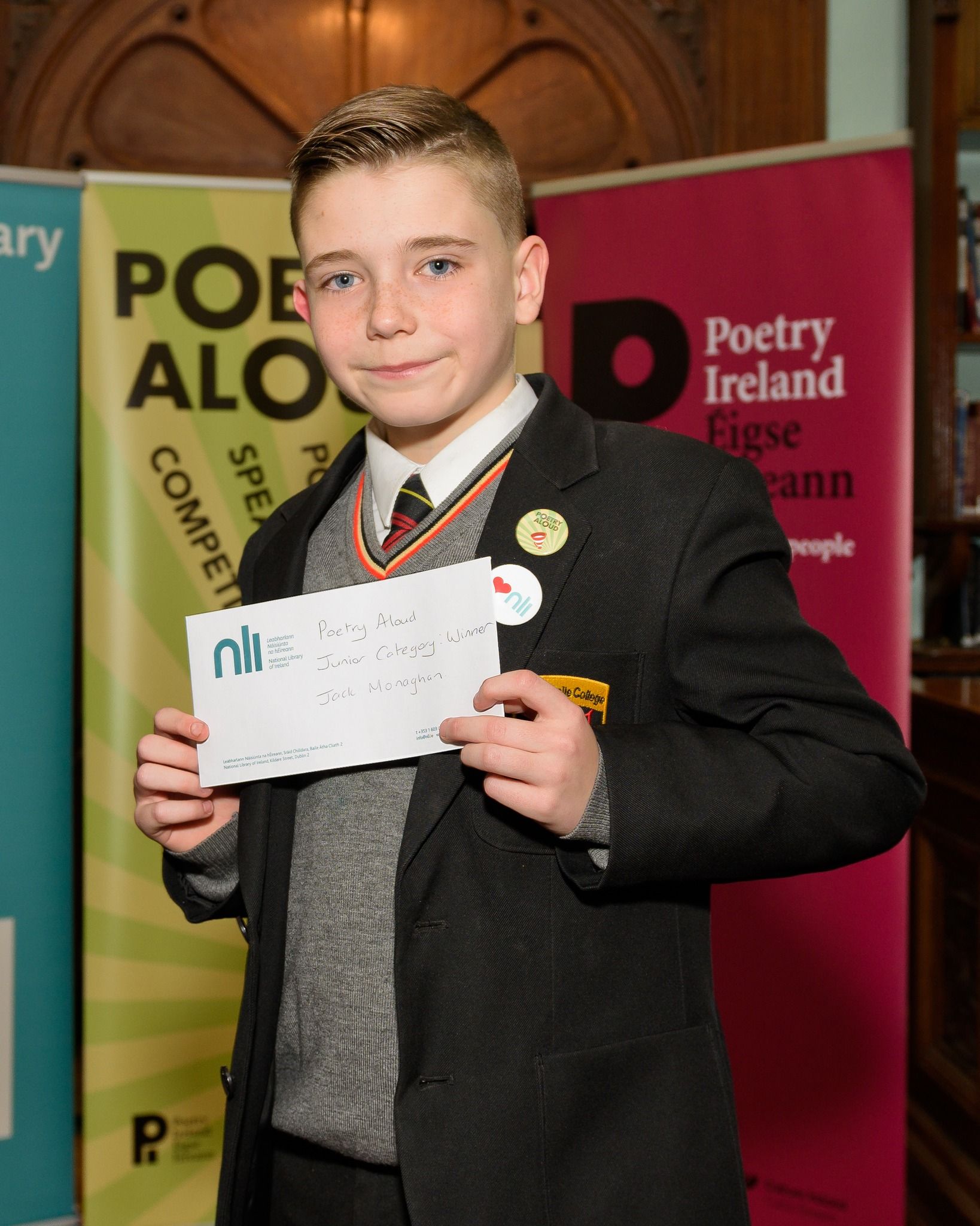 WINNER: 12-year-old De La Salle pupil Jack Monaghan