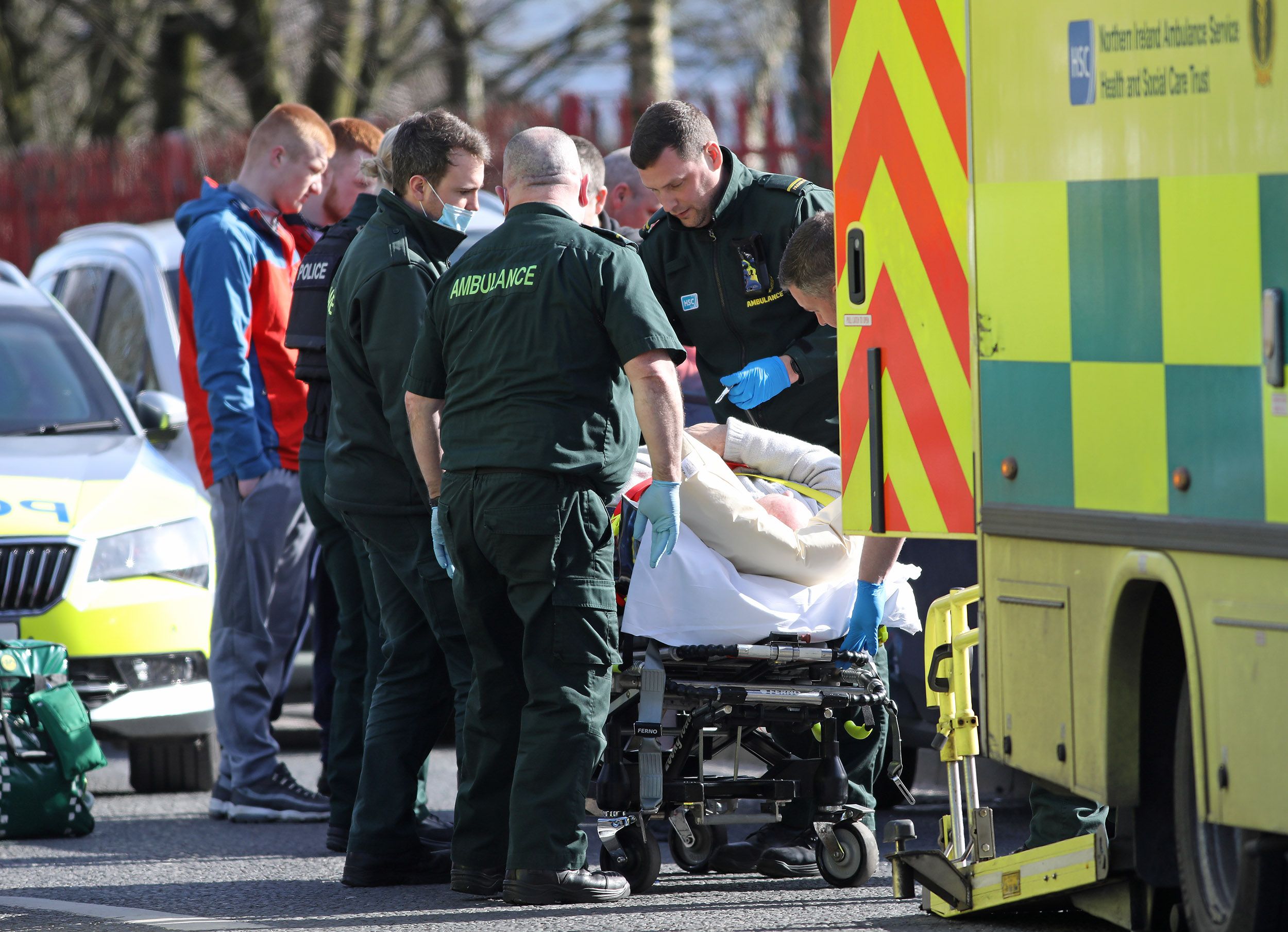 EMERGENCY SERVICES: The incident occurred by the bus terminus on the Glen Road