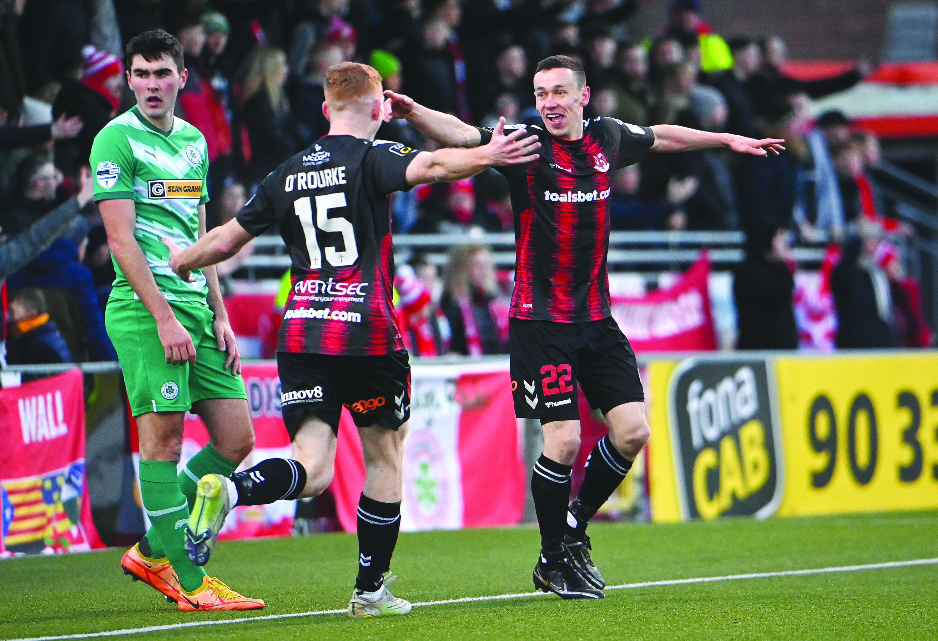 Crusaders were 3-0 winners over Cliftonville at Seaview on St Stephen’s Day with Paul Heatley on the scoresheet  