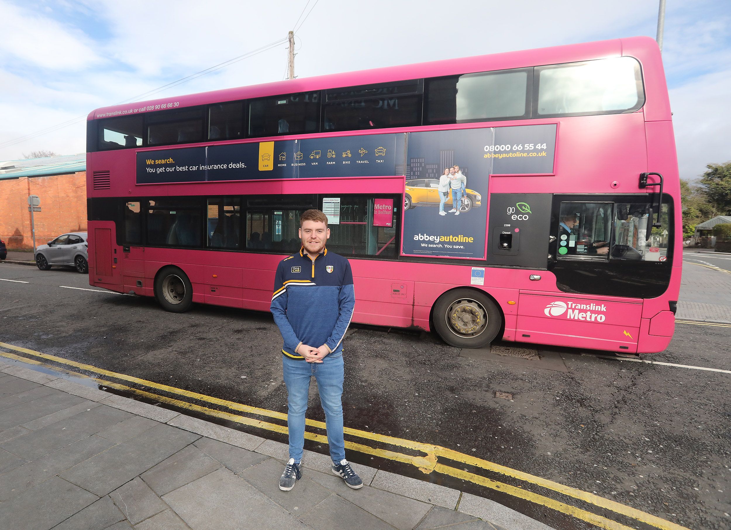 CLEAN AIR: Cllr Rónan McLaughlin working to ensure the Falls Road depot will be able to facilitate more sustainable vehicles