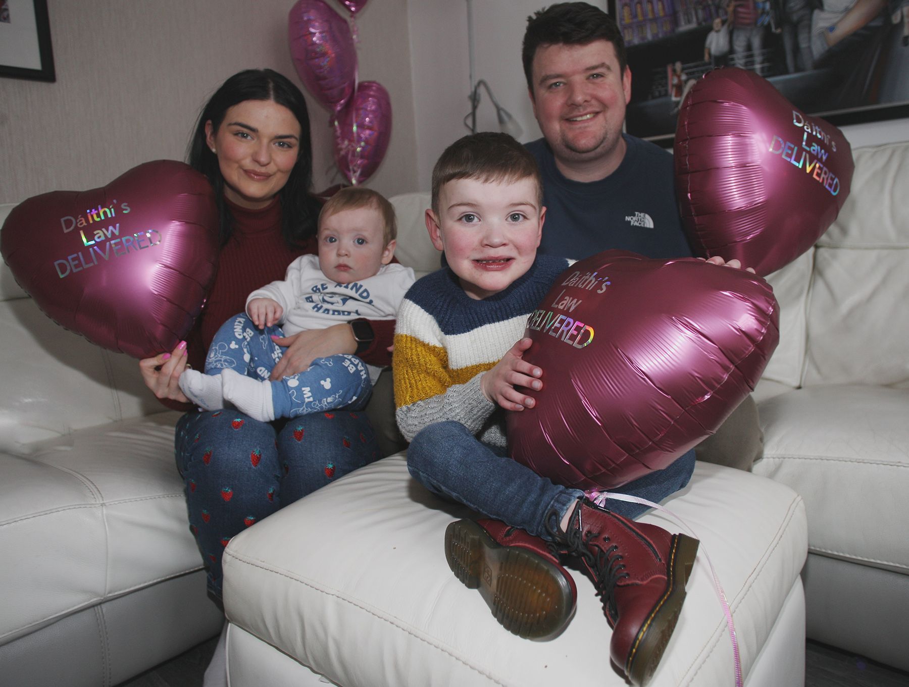 CHAMPIONS: The Mac Gabhann family tirelessly campaigned to change the law surrounding organ donation