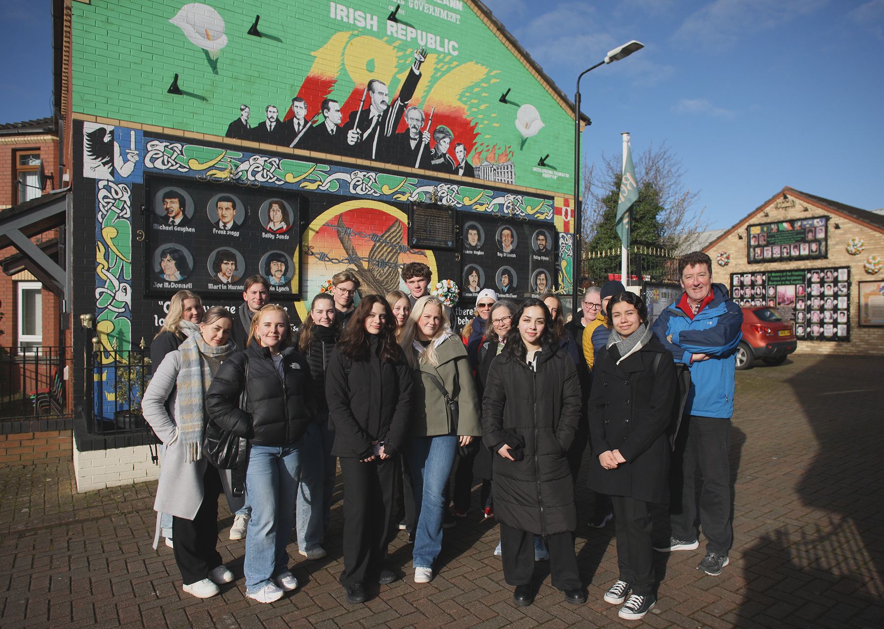 VISIT: The group of Norwegian students in the Bone