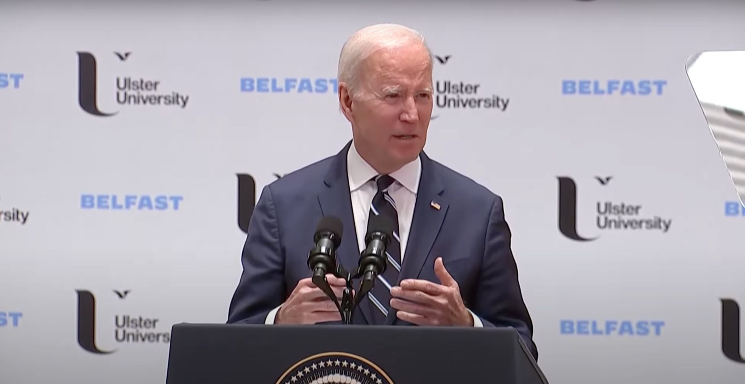 SPEECH: US President Joe Biden spoke at Ulster University on Wednesday afternoon