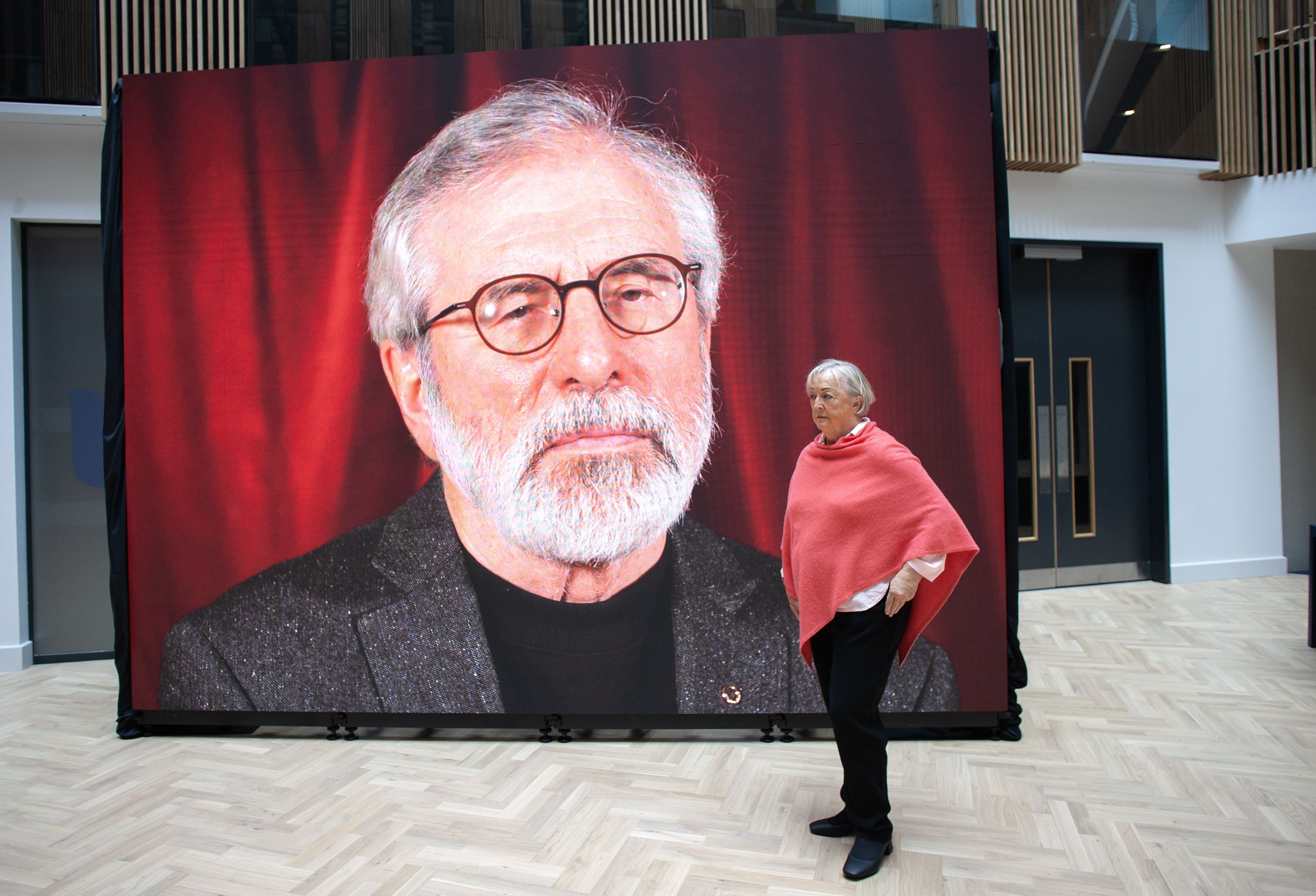 STRIKING: Monica McWilliams attends AGREEMENT exhibit launch