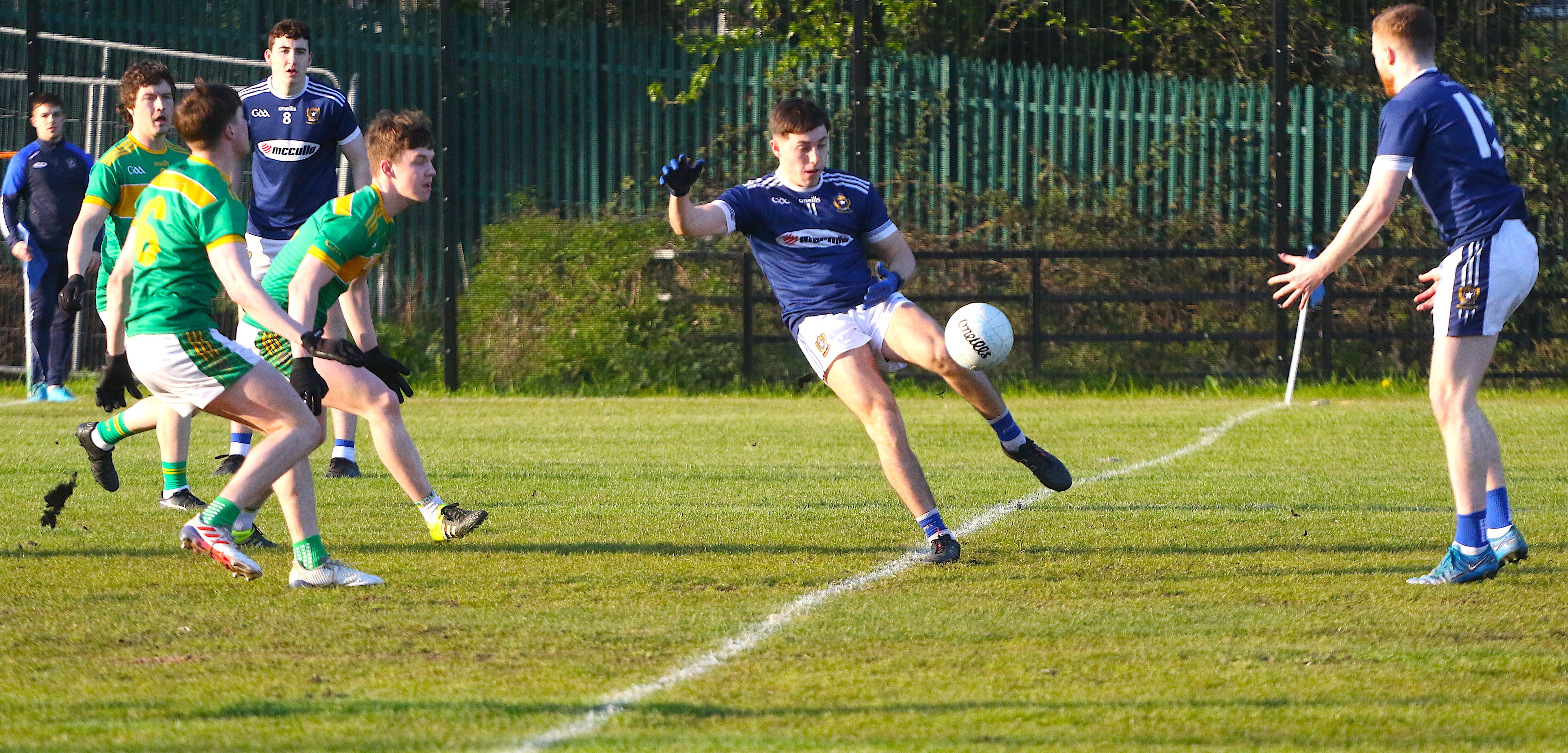 Top-scorer Niall Burns slings over a point on Wednesday 