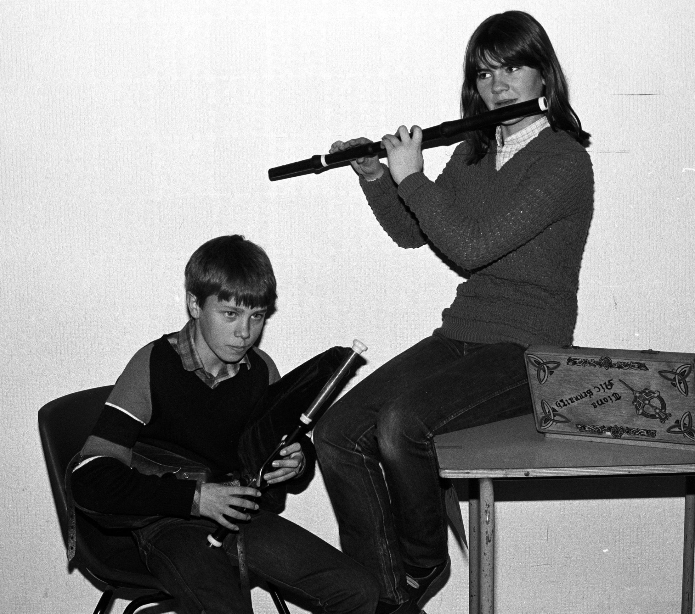 TALENTED: Young flautist Tina McSherry and uilleann piper John McSherry won at the Andersonstown Féis