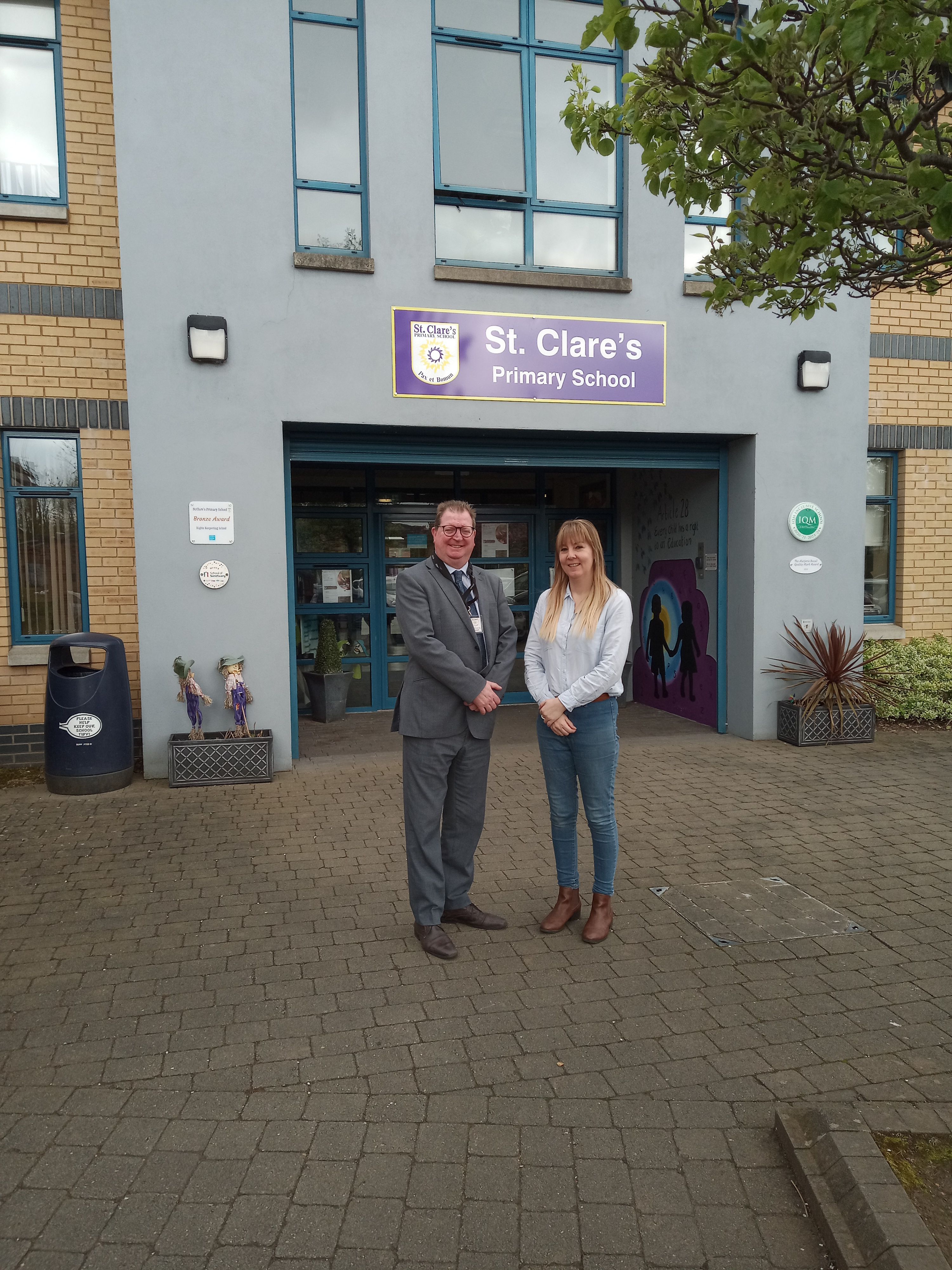 Calls for safety first outside St Clare's Primary School