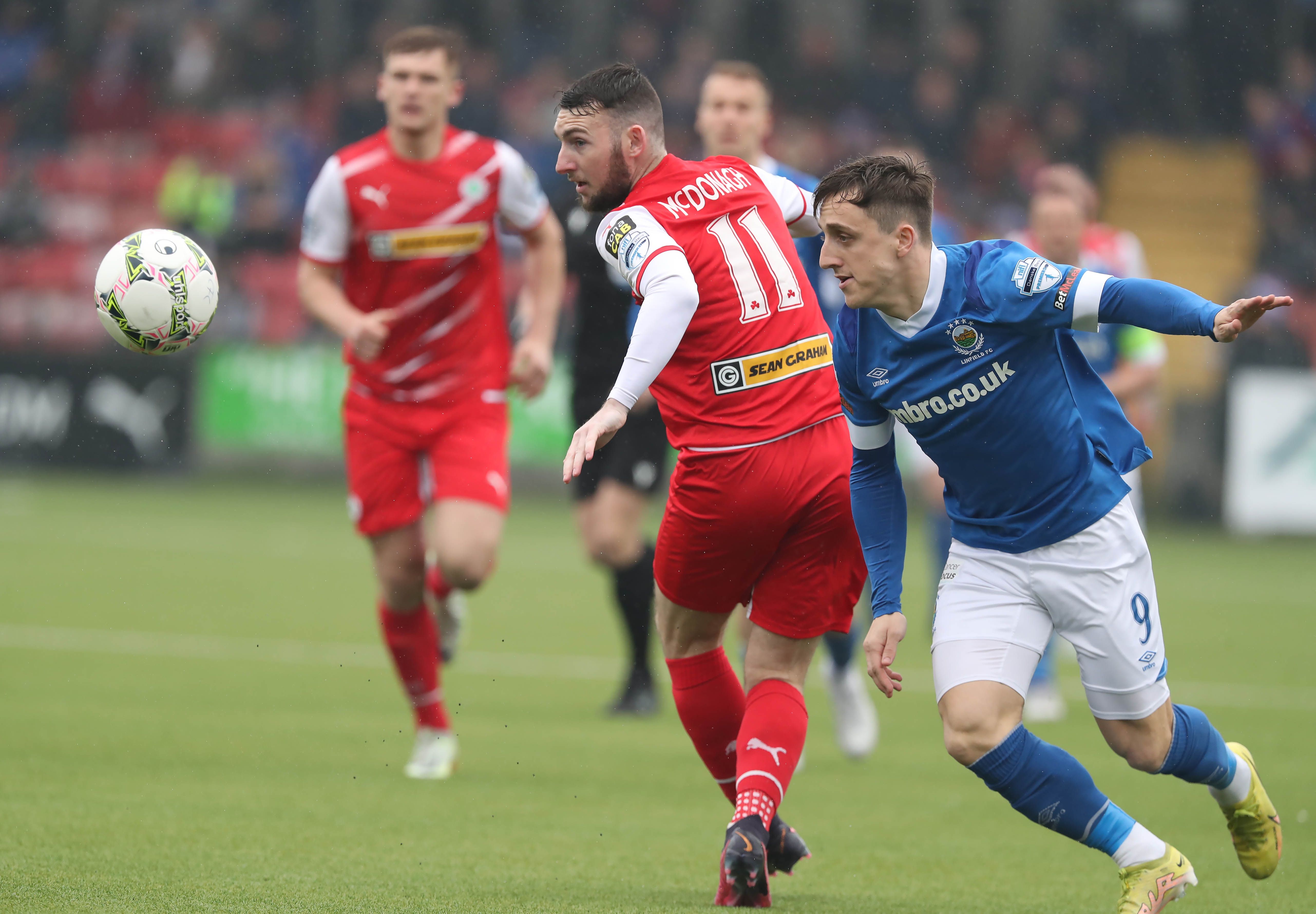 Cliftonville lost 2-0 to Linfield on Saturday