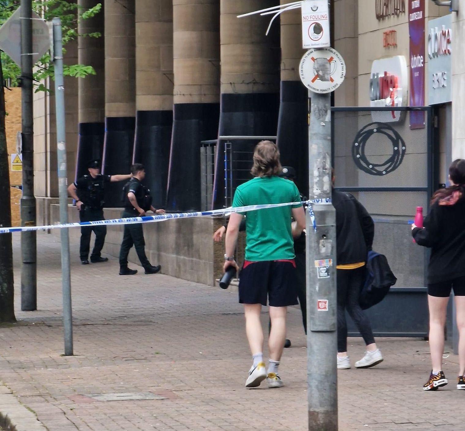 HOSTAGE: The PSNI surrounded the Clayton Hotel after being alerted by hotel staff