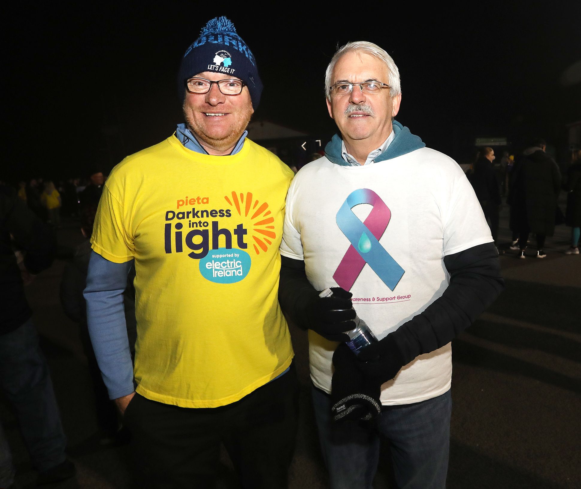 HOPE: Many people took part including Tommy Holland (right) from Suicide Awareness