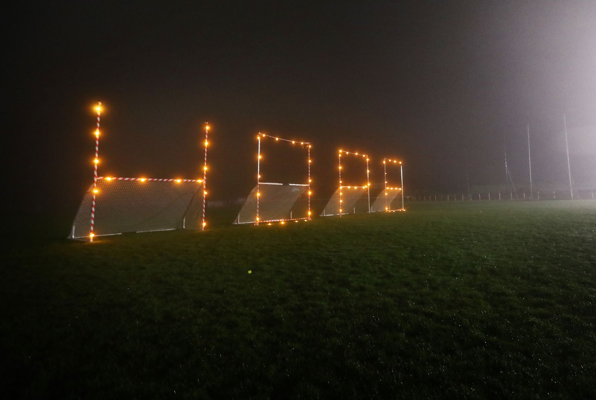 HOPE: The Hope sign lit up the way