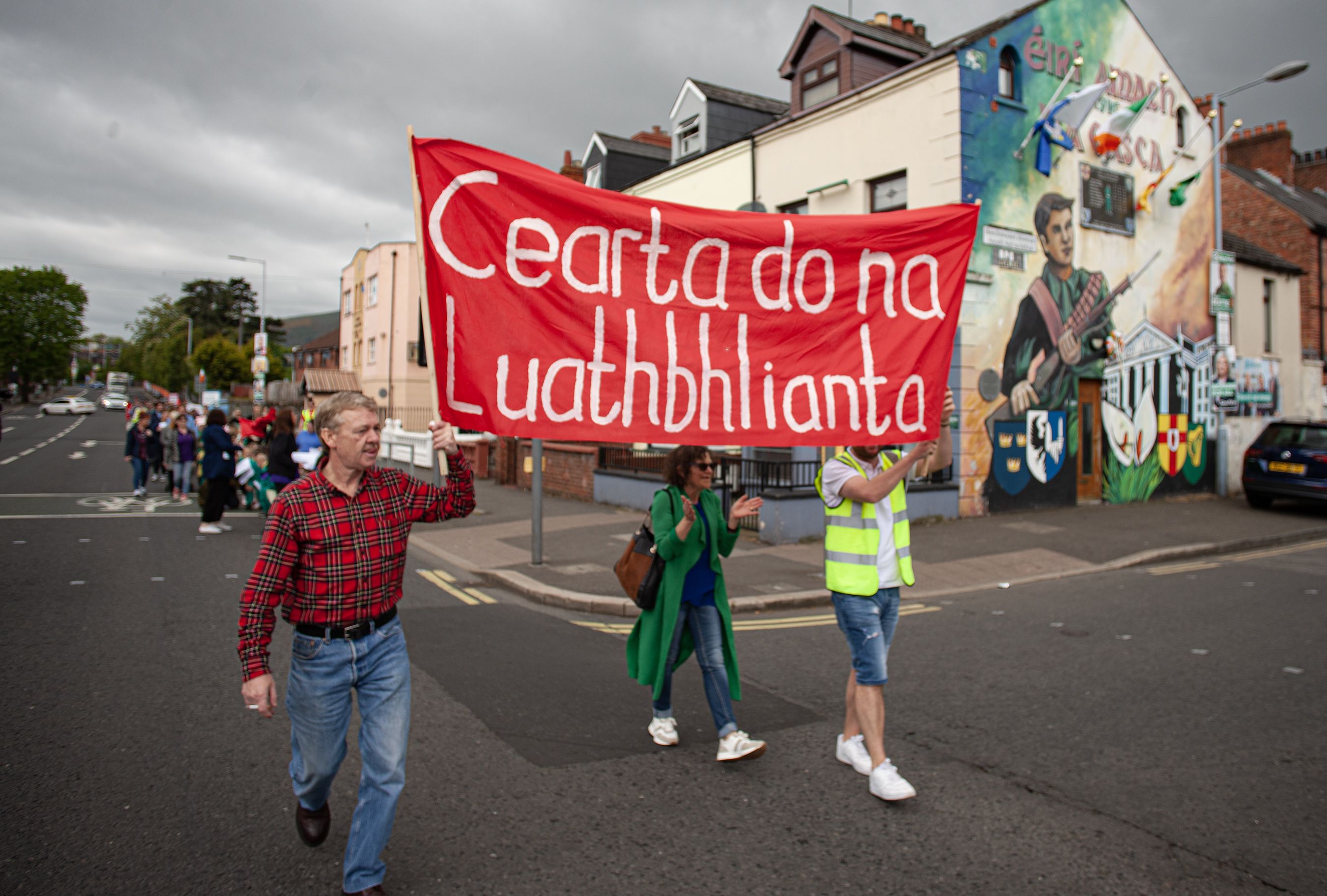 PROTESTS: Ionad Uíbh Eachach are facing funding cuts of up to £50,000