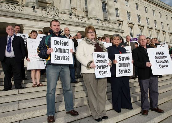 Cropped stormont protest