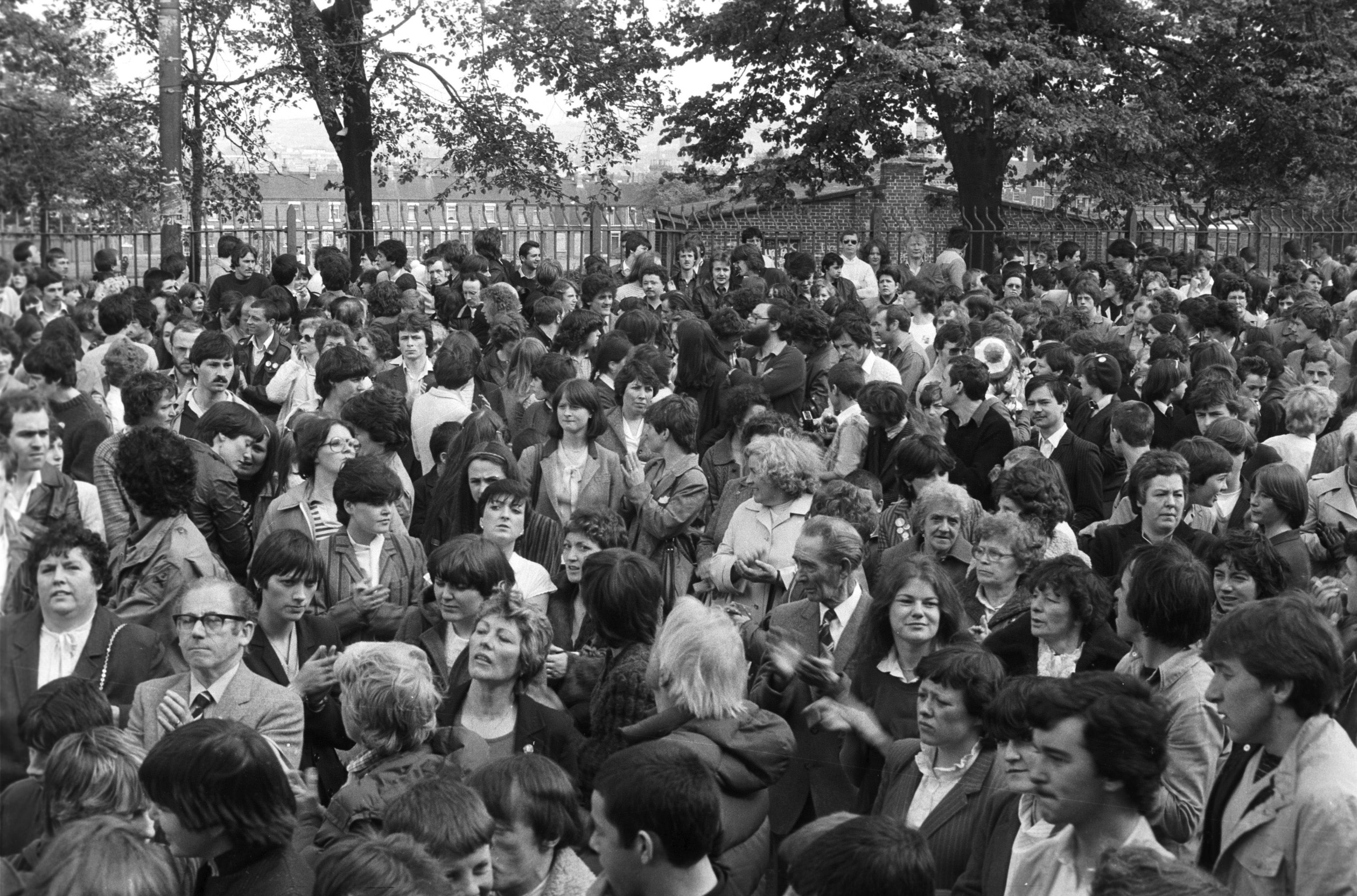 FACE IN THE CROWD: H-Block/Armagh Committee rally at Dunville Park in May 1982 