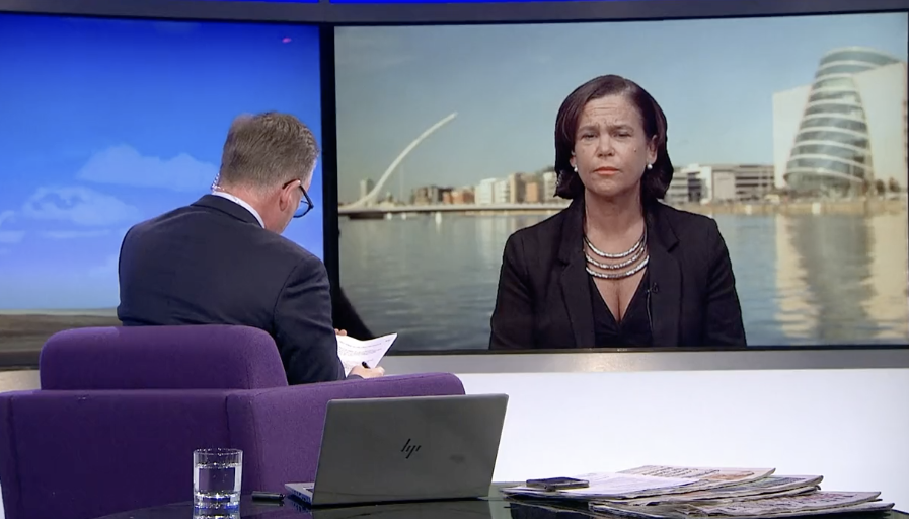 ALL CHANGE: Mary Lou McDonald speaking to Mark Carruthers – if she becomes Taoiseach a citizens\' assembly is a certainty
