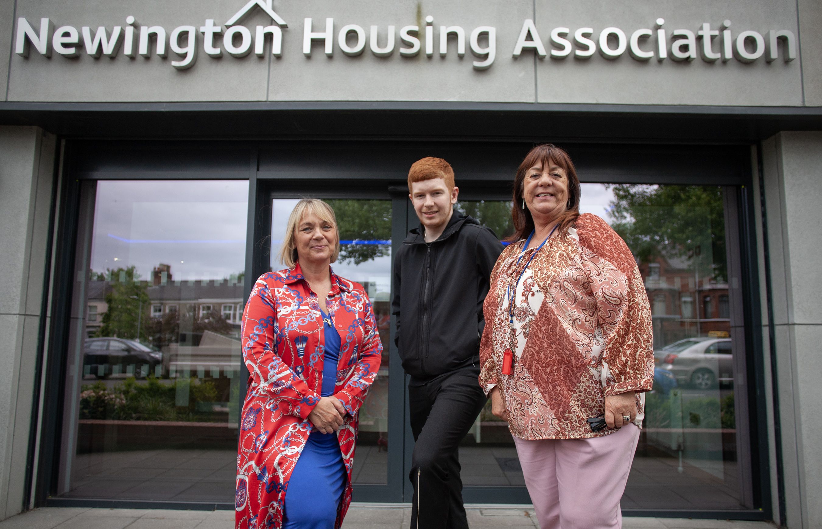Jacqui Gilmore (Head of Housing and Communities), Aodhan Thompson (Housing Apprentice) and Sadie Reid (Community Engagement Officer) from Newington Housing Association