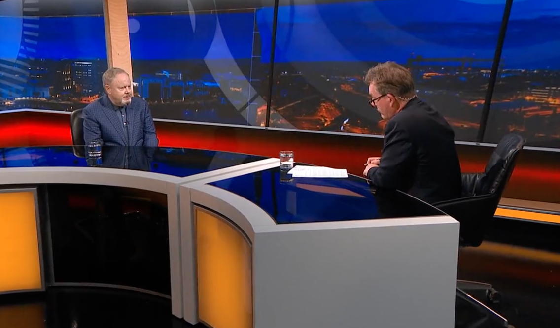 NEW DEBATE: Prof Brendan O\'Leary on The View being interviewed by BBC\'s Mark Carruthers