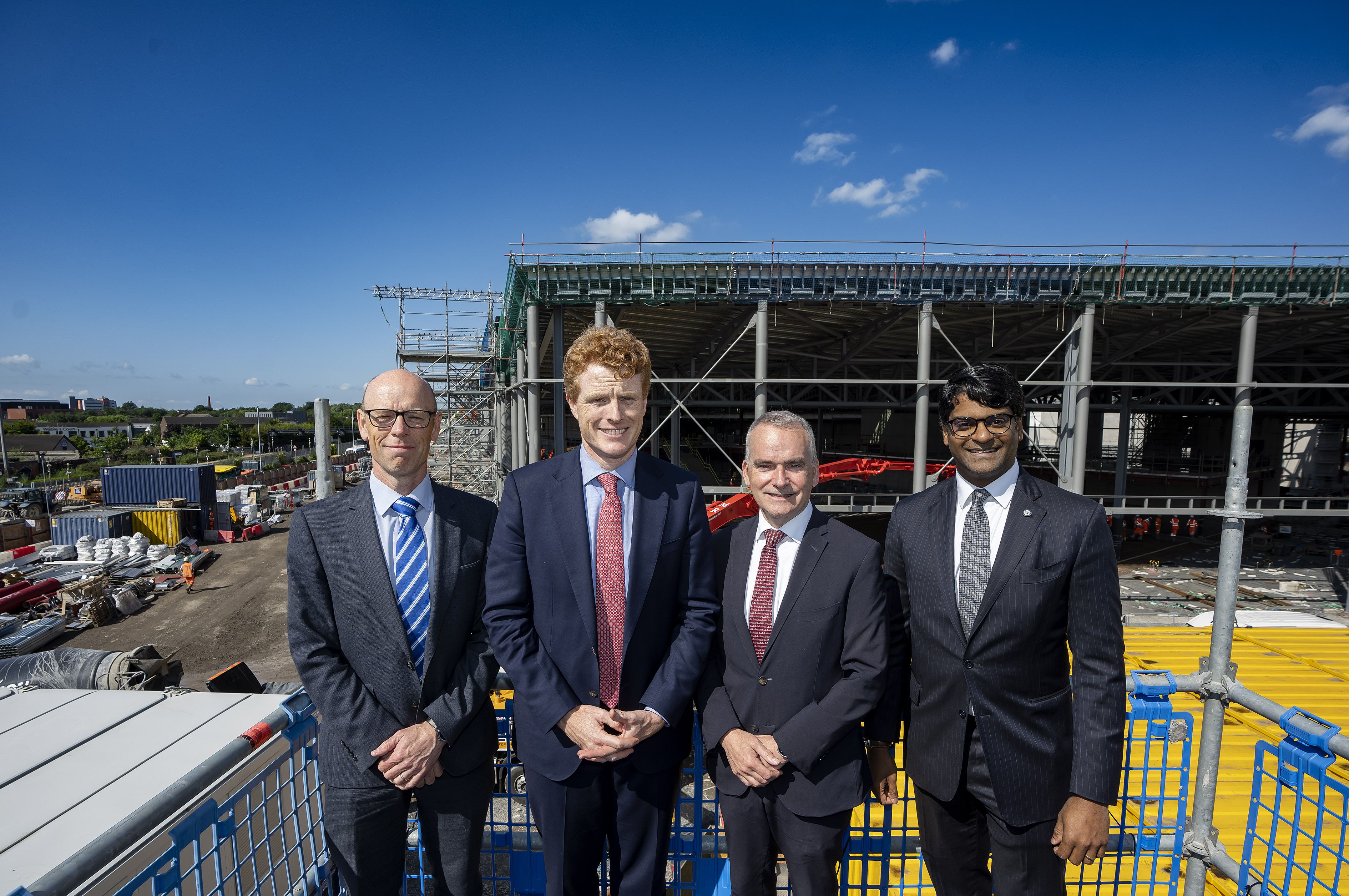 VISIT: (L-R) Philip Brown, Translink\'s Head of Major Projects, Joe Kennedy, US Special Envoy, Chris Conway, Translink Group Chief Executive and Paul Narain, US. Consul General