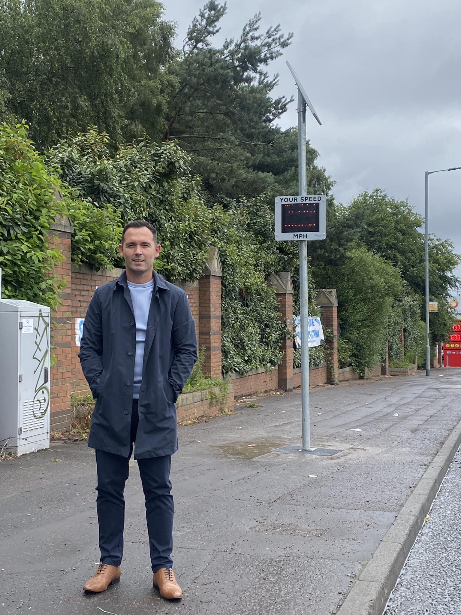SAFETY: Cllr Michael Donnelly has been campaigning for a controlled crossing to be installed on the Springfield Road for years