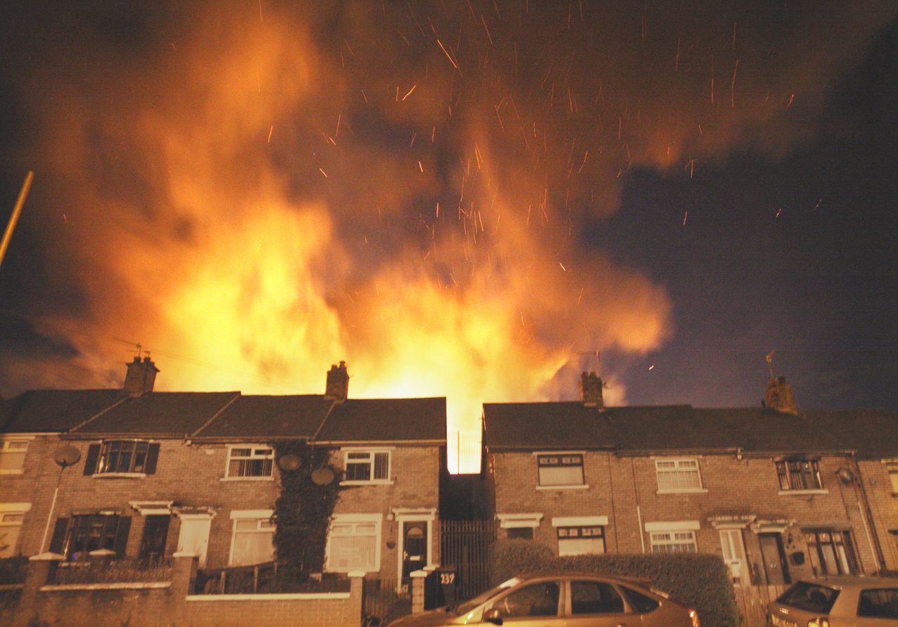 TOO CLOSE FOR COMFORT: A Eleventh Night bonfire near the nationalist Ardoyne in 2017