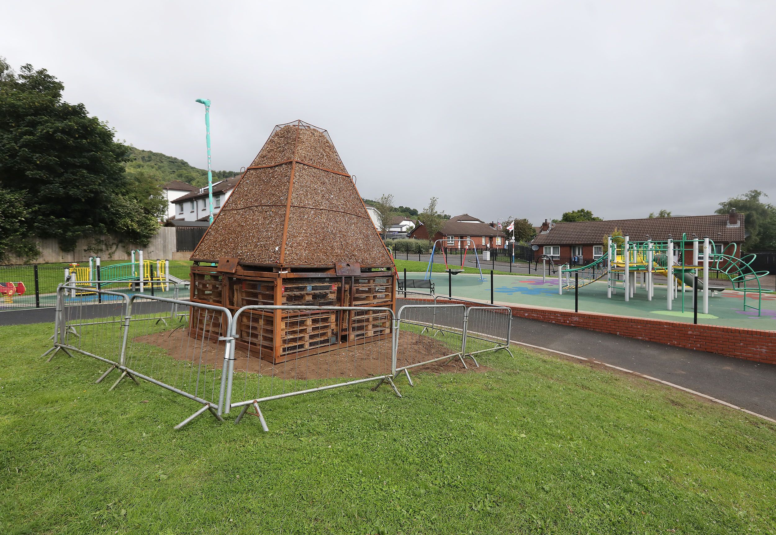 ANGER: The beacon bonfire is located close to a children\'s playpark
